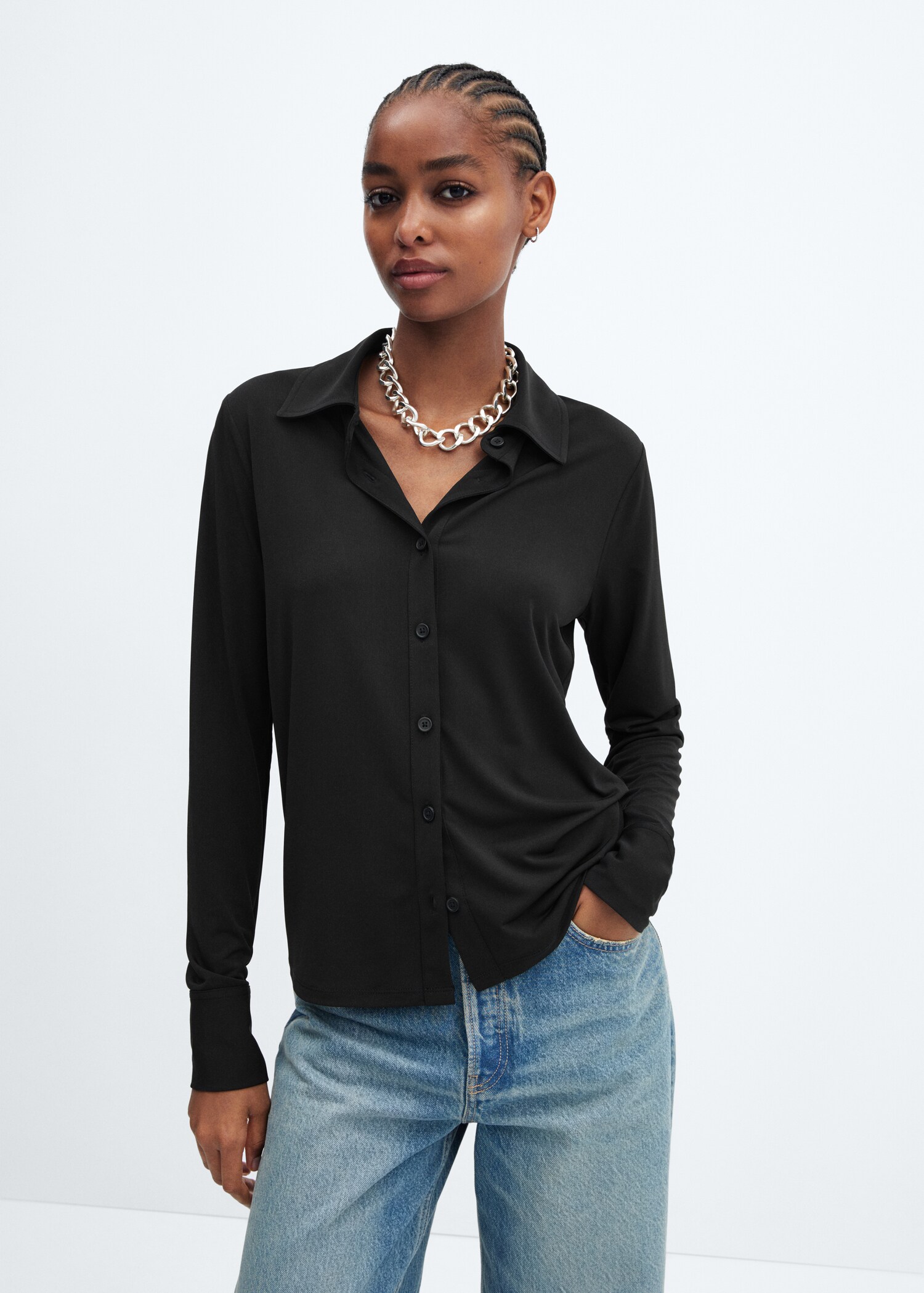 Camisa punto fluido - Plano medio