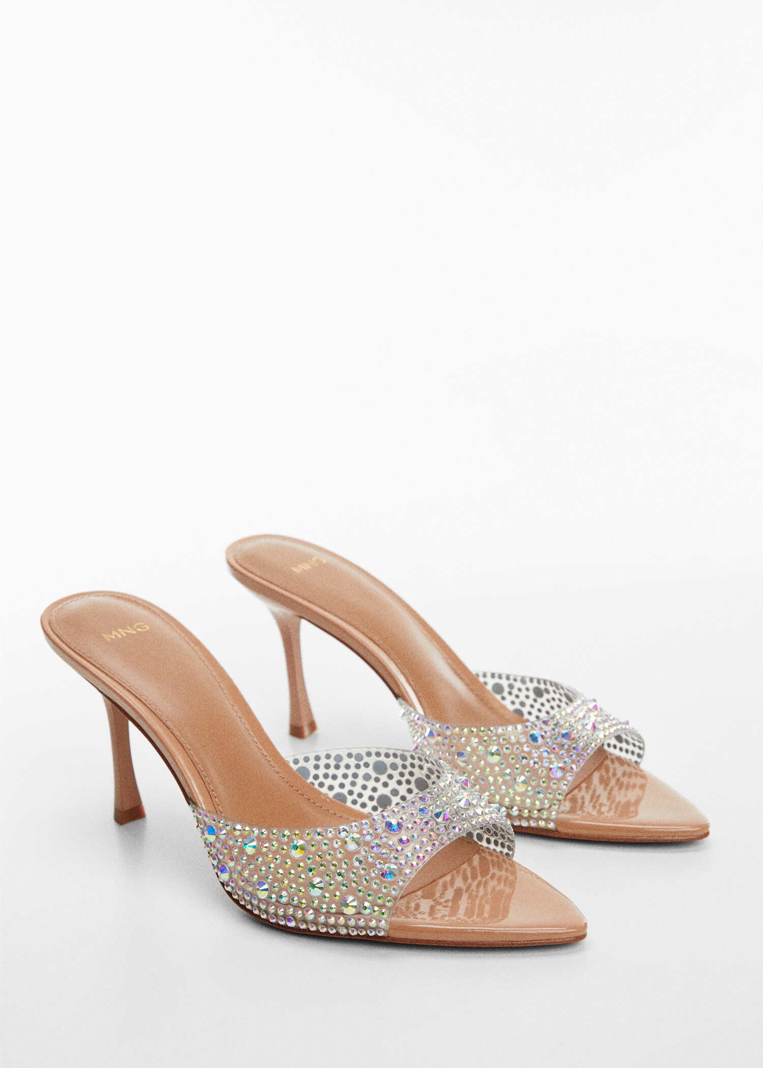 Glitter high-heeled sandals - Medium plane