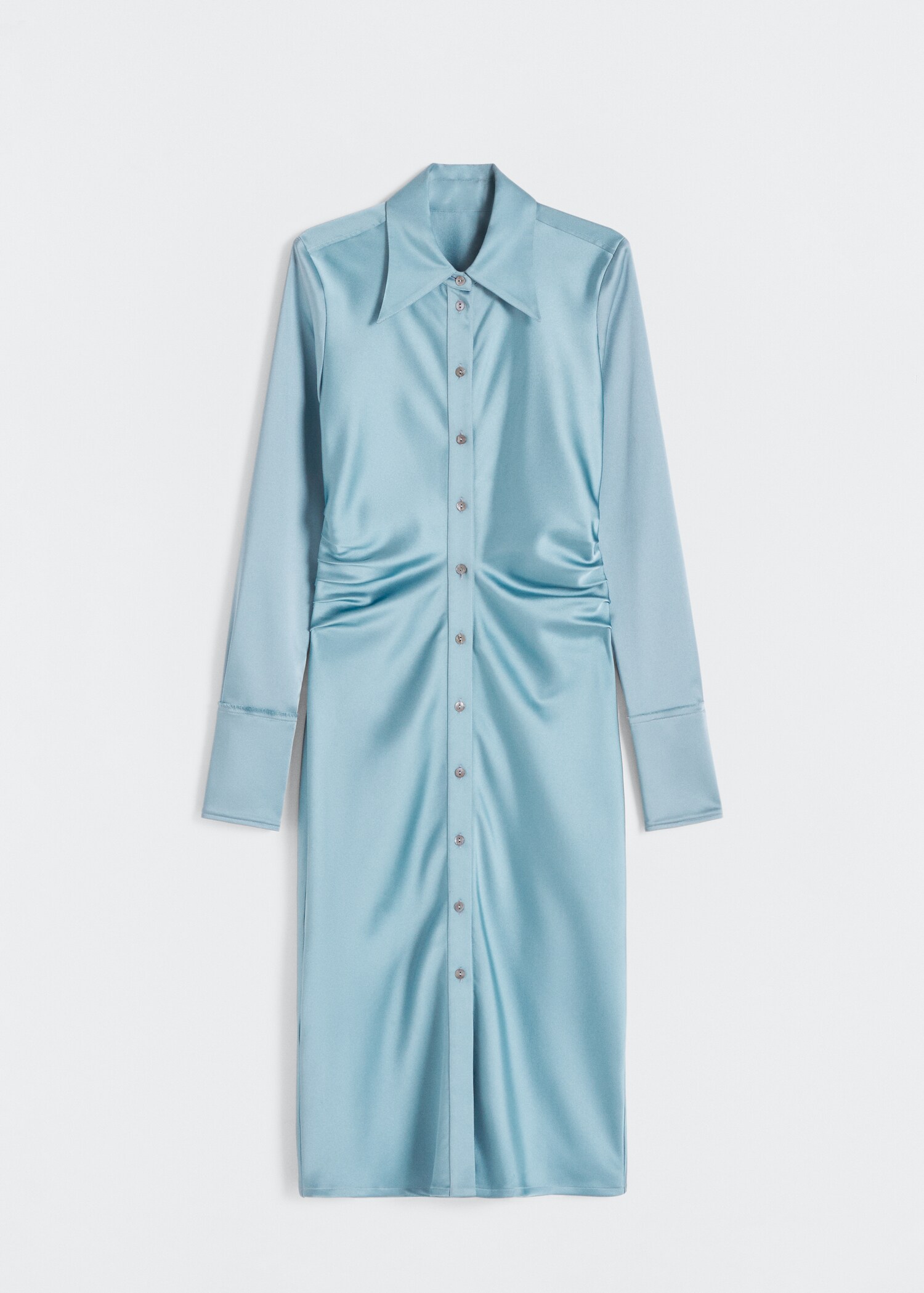 Vestido camisero satinado entallado - Artículo sin modelo