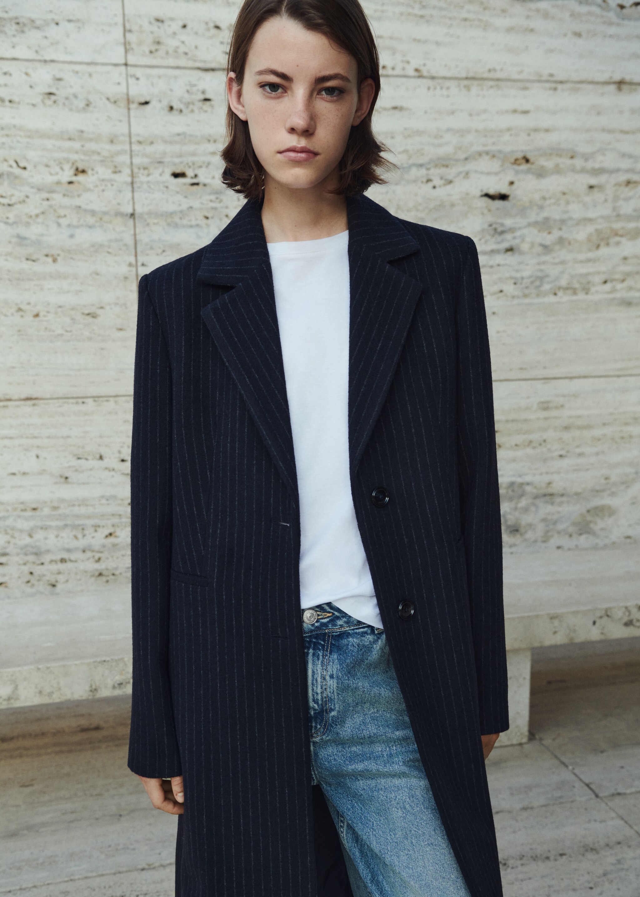 Striped wool coat - Details of the article 6