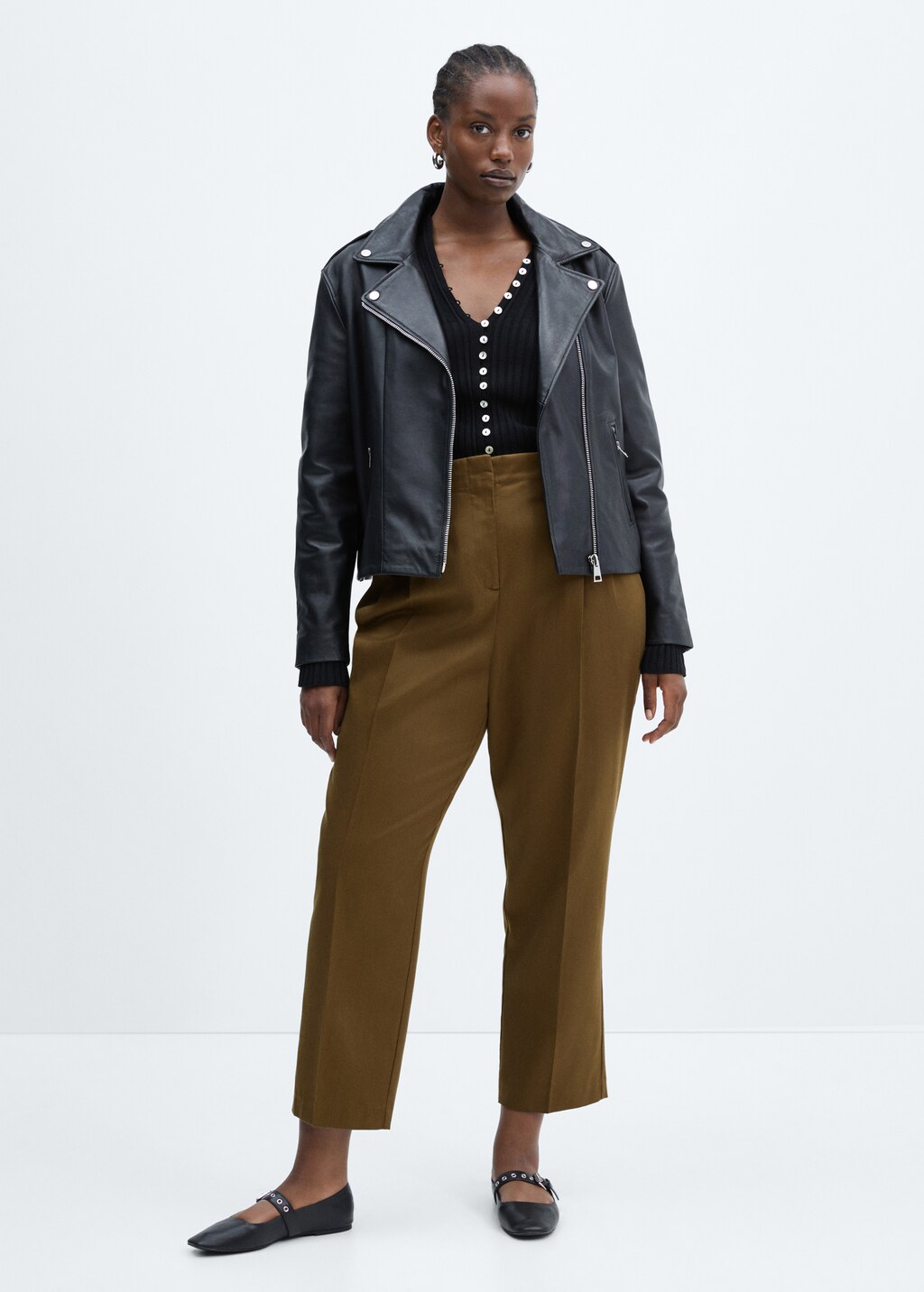 Dart high waist trousers - Women | MANGO OUTLET USA