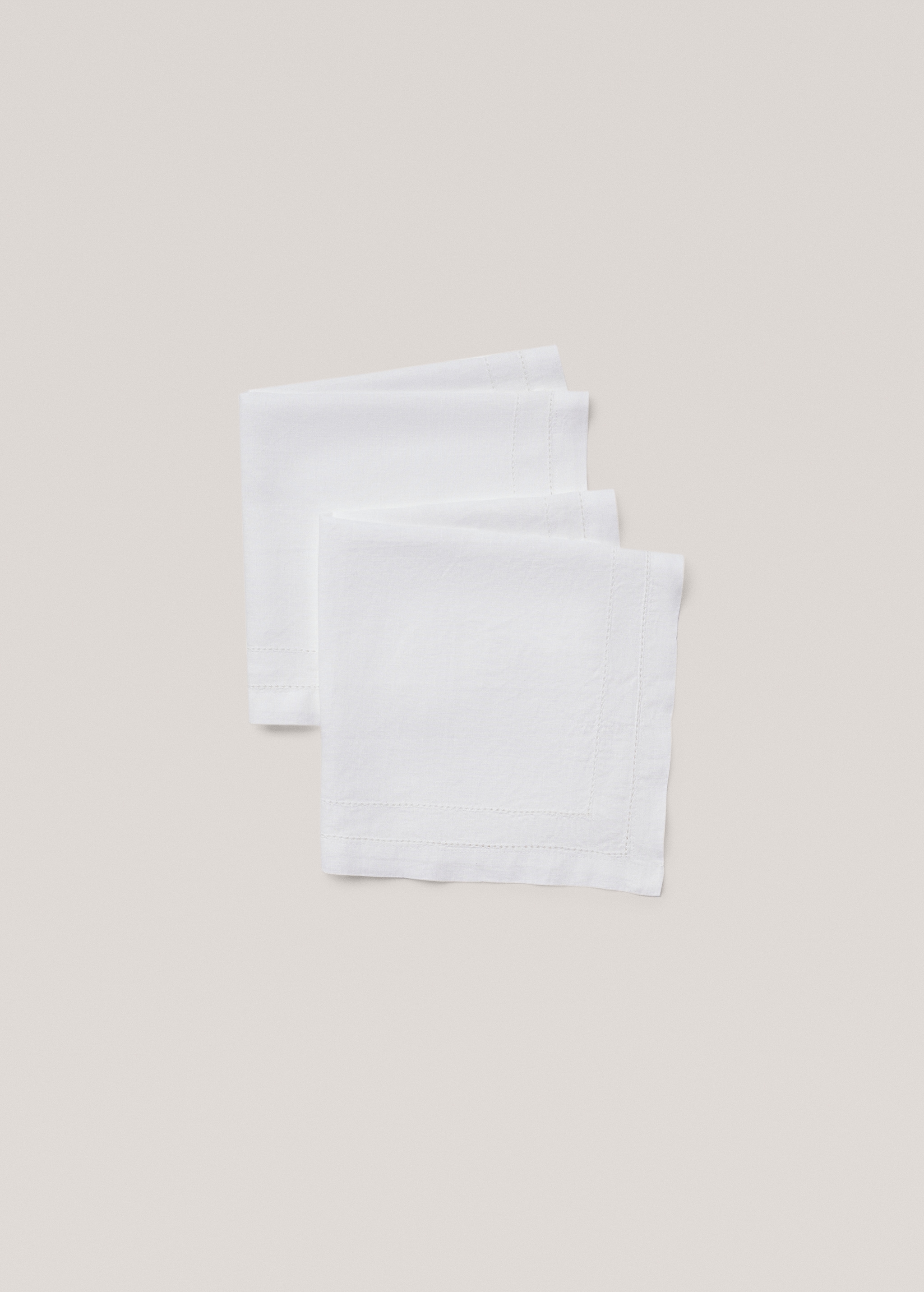 100% linen double-hemstitch napkin - Article without model