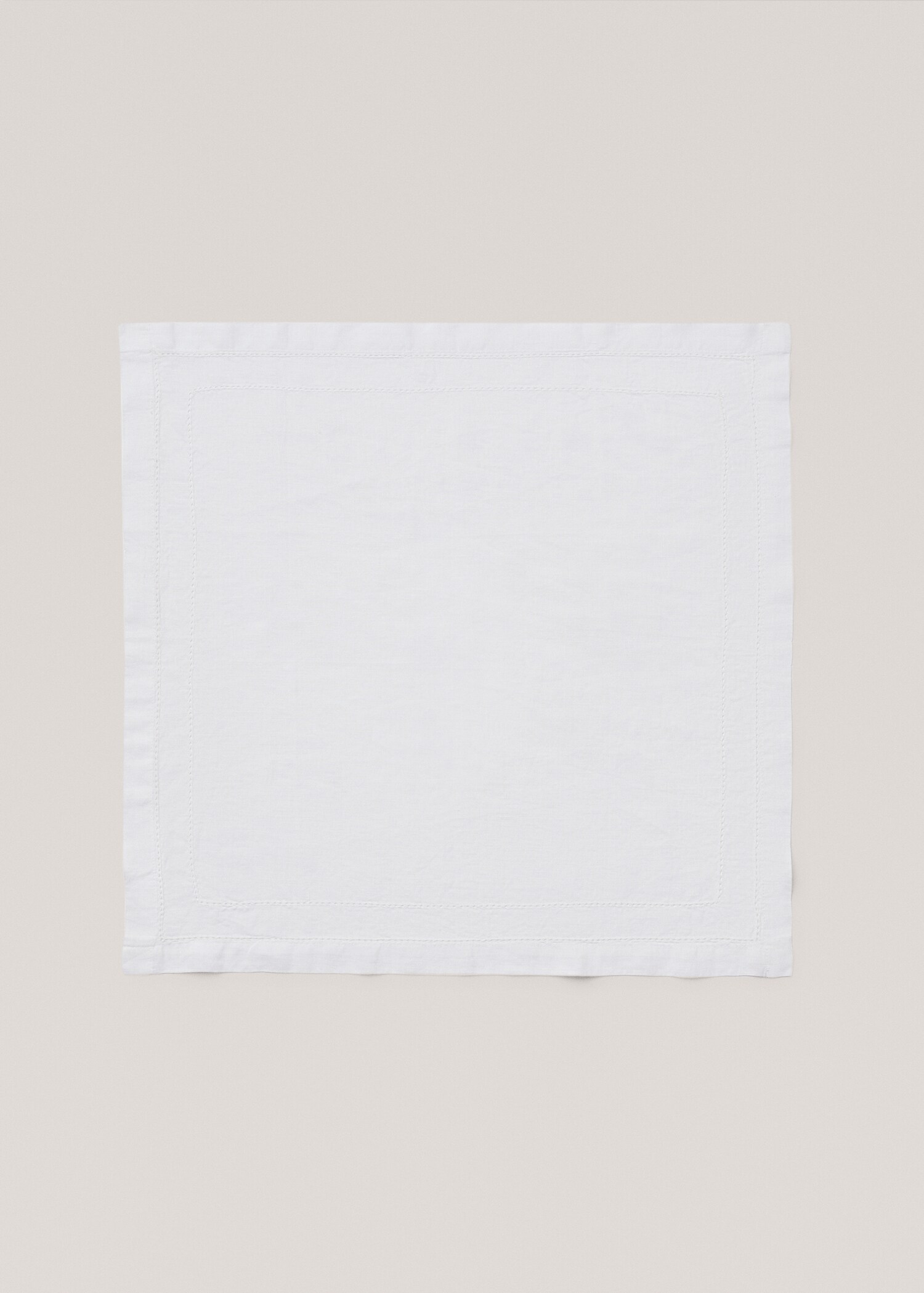 100% linen double-hemstitch napkin - Details of the article 1