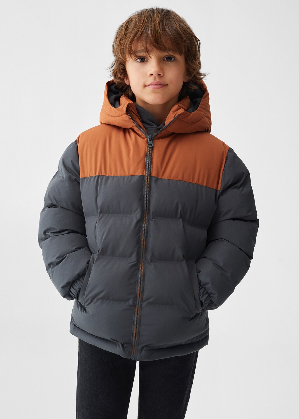 Hood quilted coat - Kids | MANGO USA 