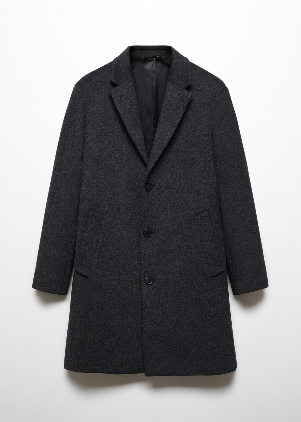 Cappotto lana riciclata - Uomo | MANGO Italia