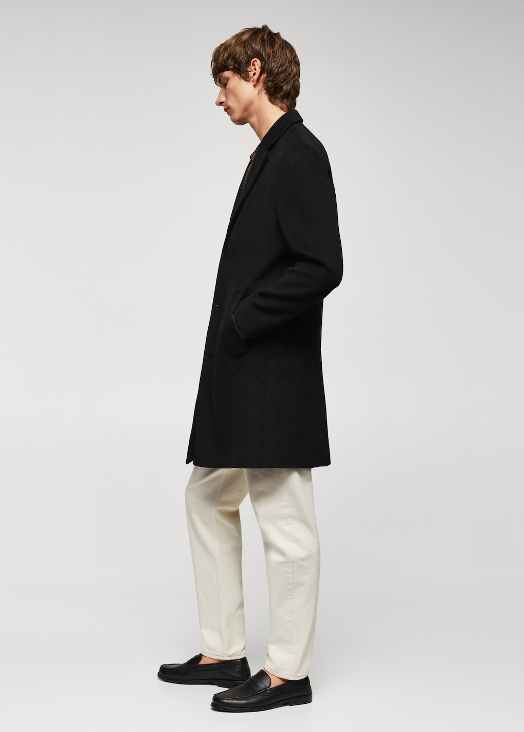 Recycled woollen coat - Men | MANGO USA