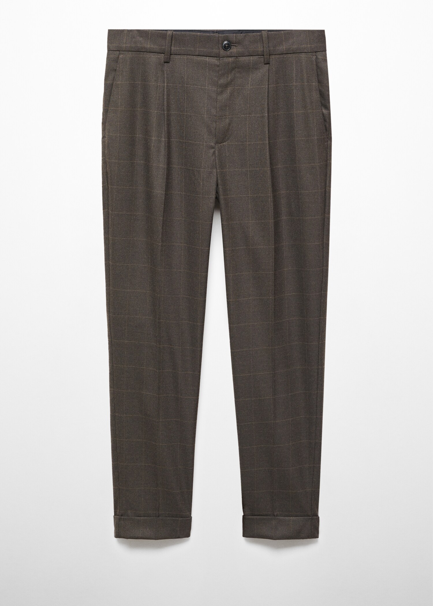 Slim-fit check-print pants - Article without model