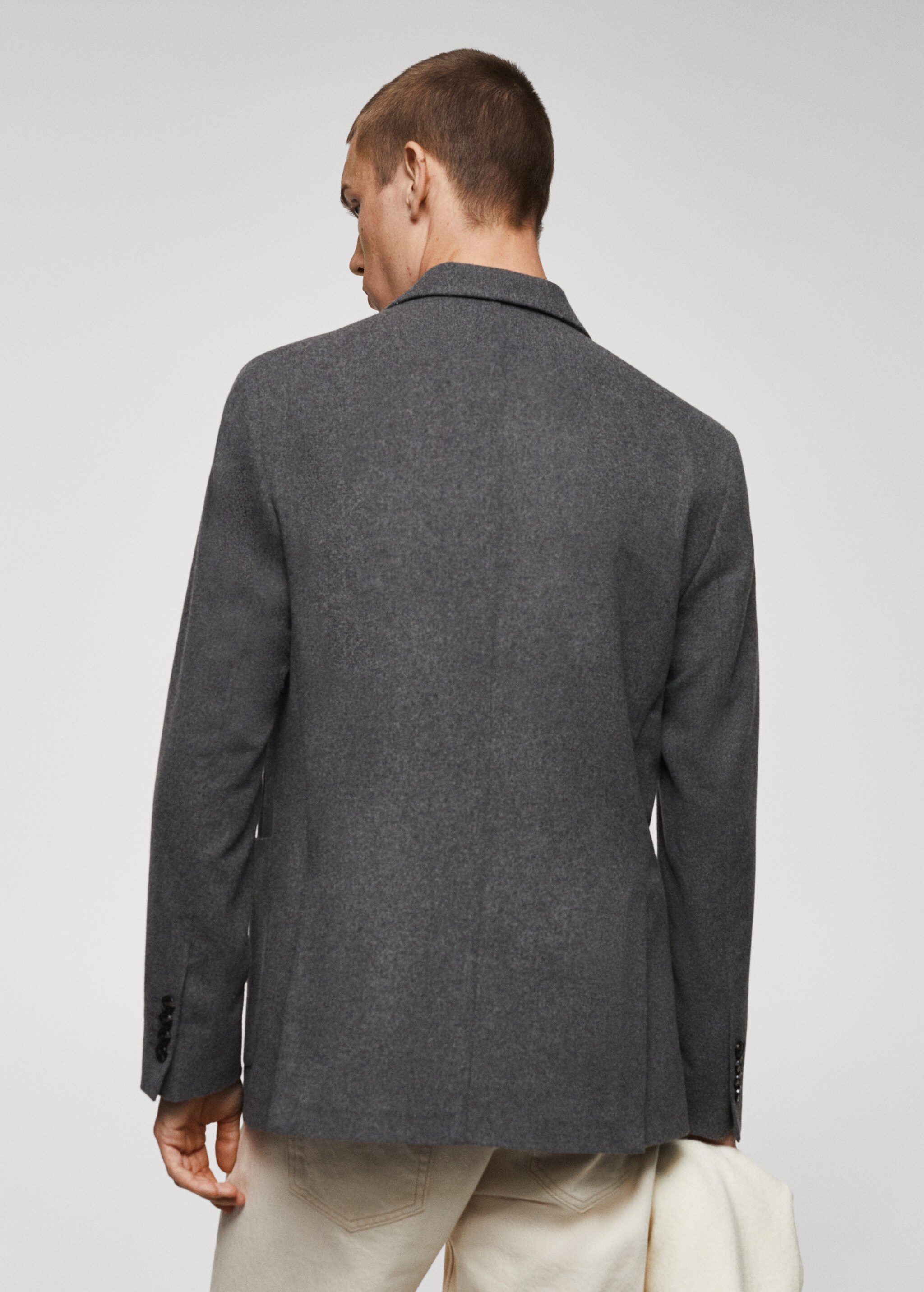 Slim fit flecked wool blazer - Reverse of the article