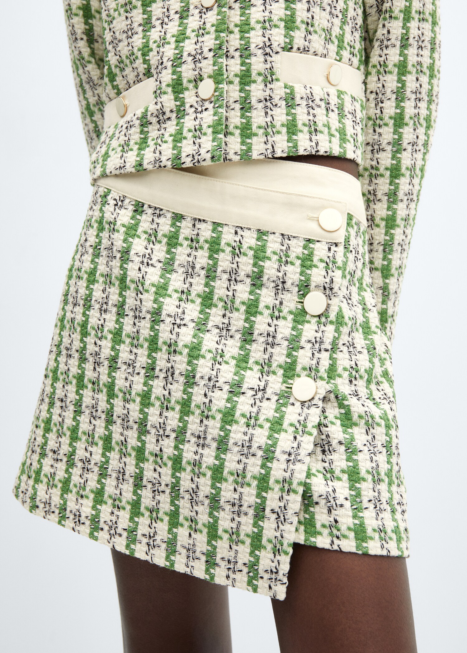 Minifalda tweed botones  - Detalle del artículo 6