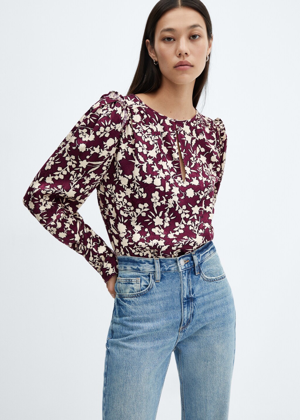 Blouse en imprime floral Femme MANGO Burkina Faso