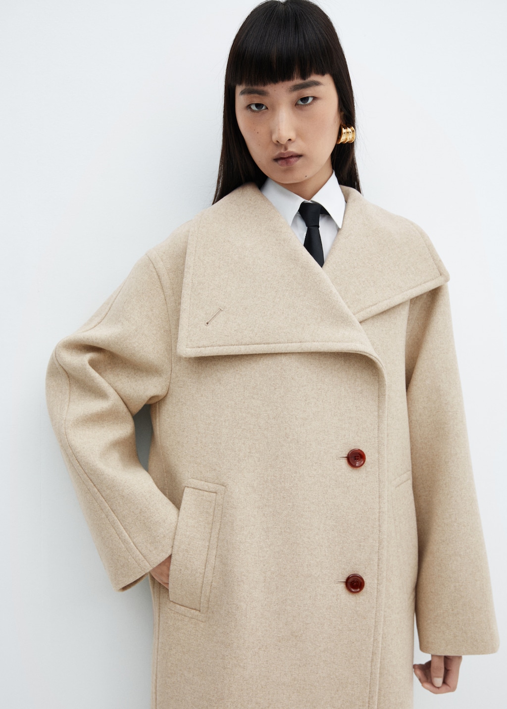 Manteau ecru mango hotsell