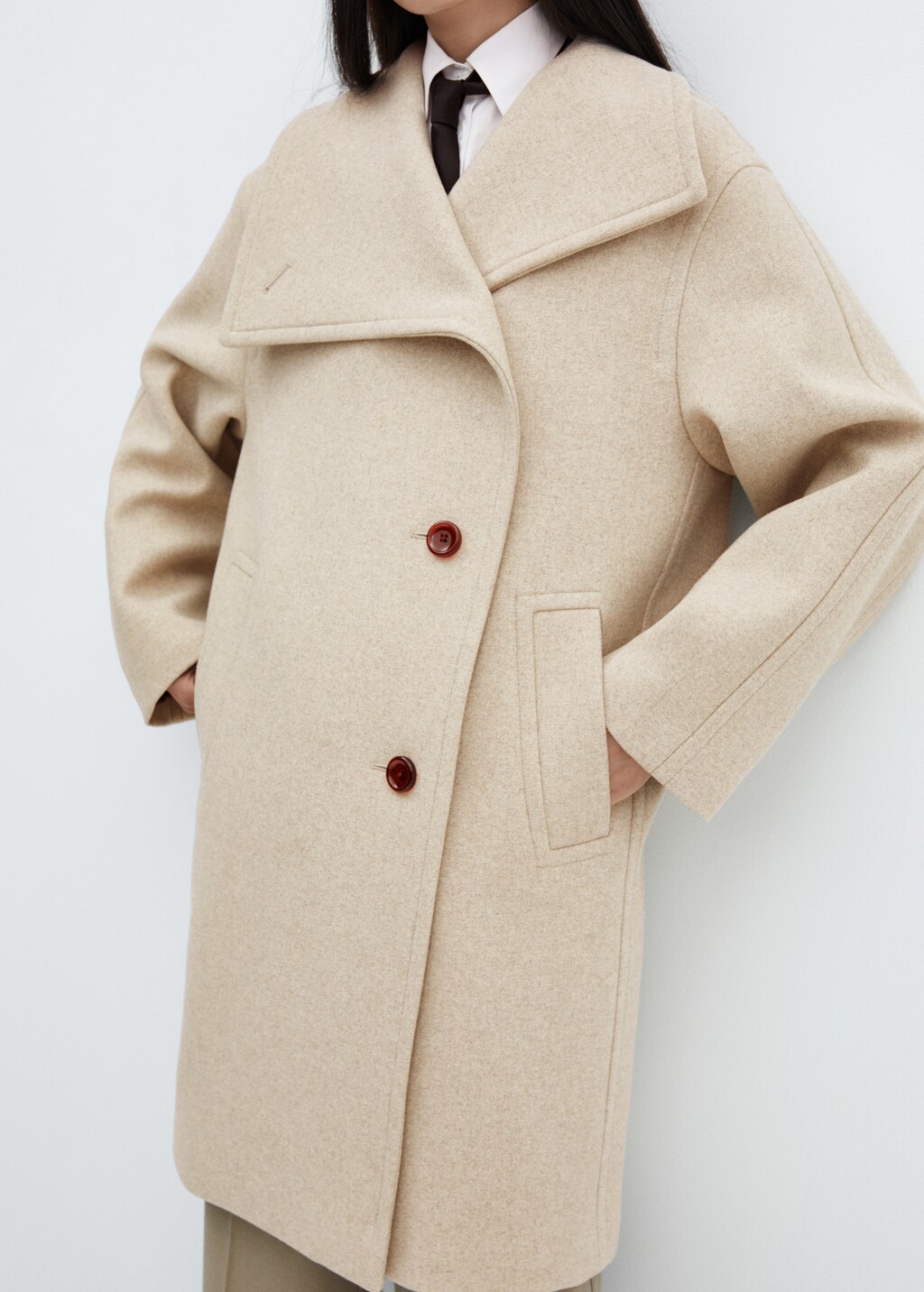 Midi maxi lapel coat - Women | MANGO Montenegro