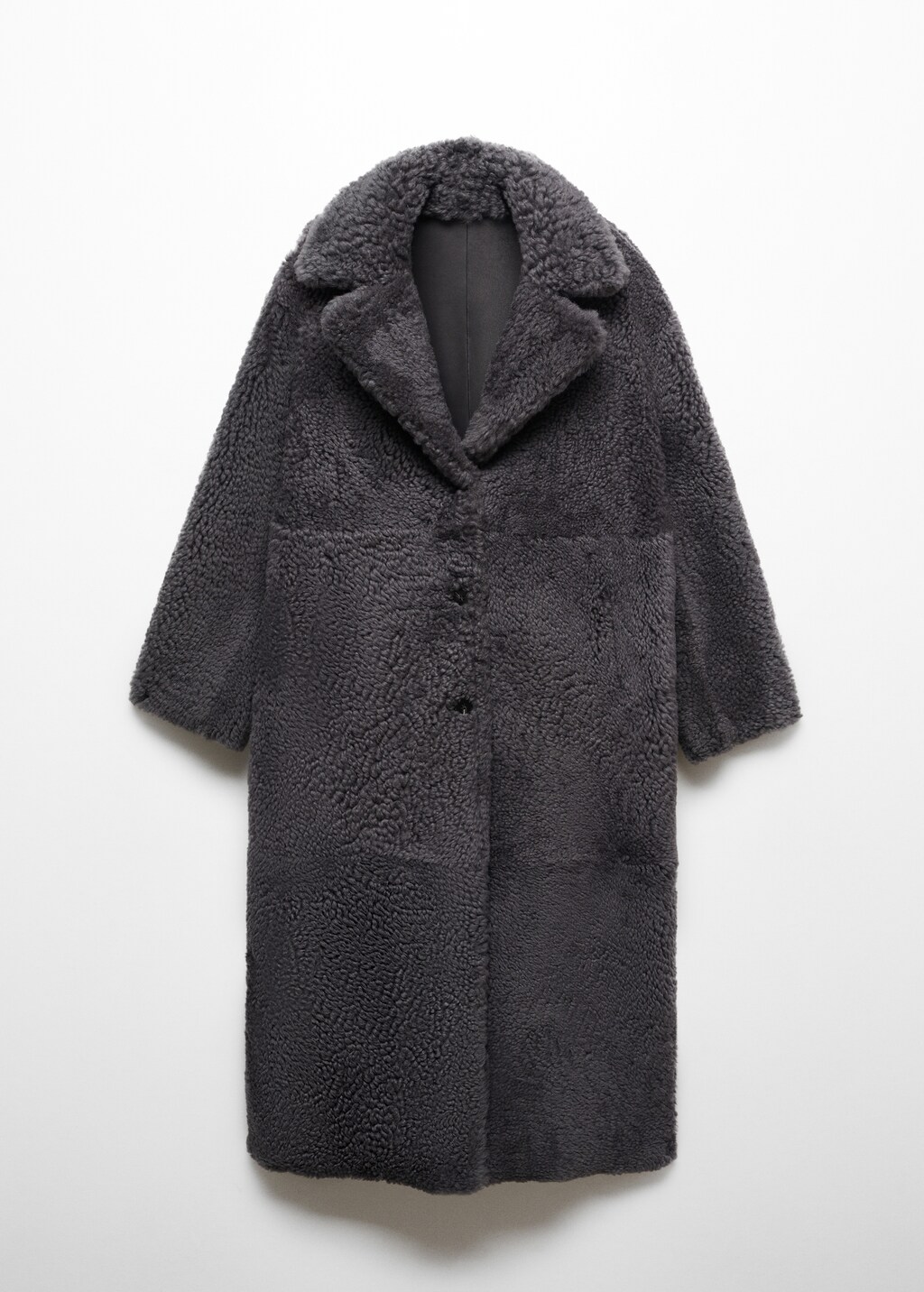 Reversible sheepskin fur-effect coat - Women | MANGO Niger