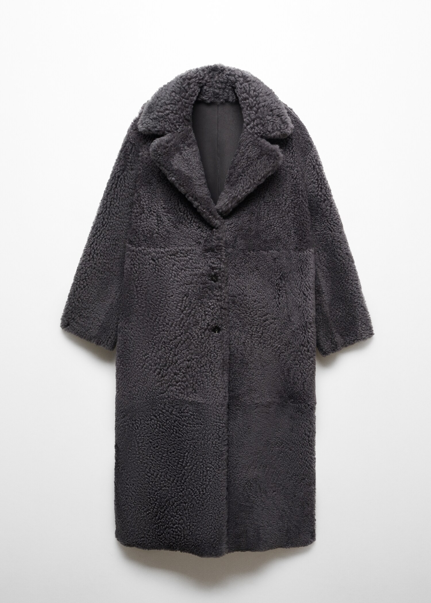 Reversible sheepskin fur-effect coat - Article without model