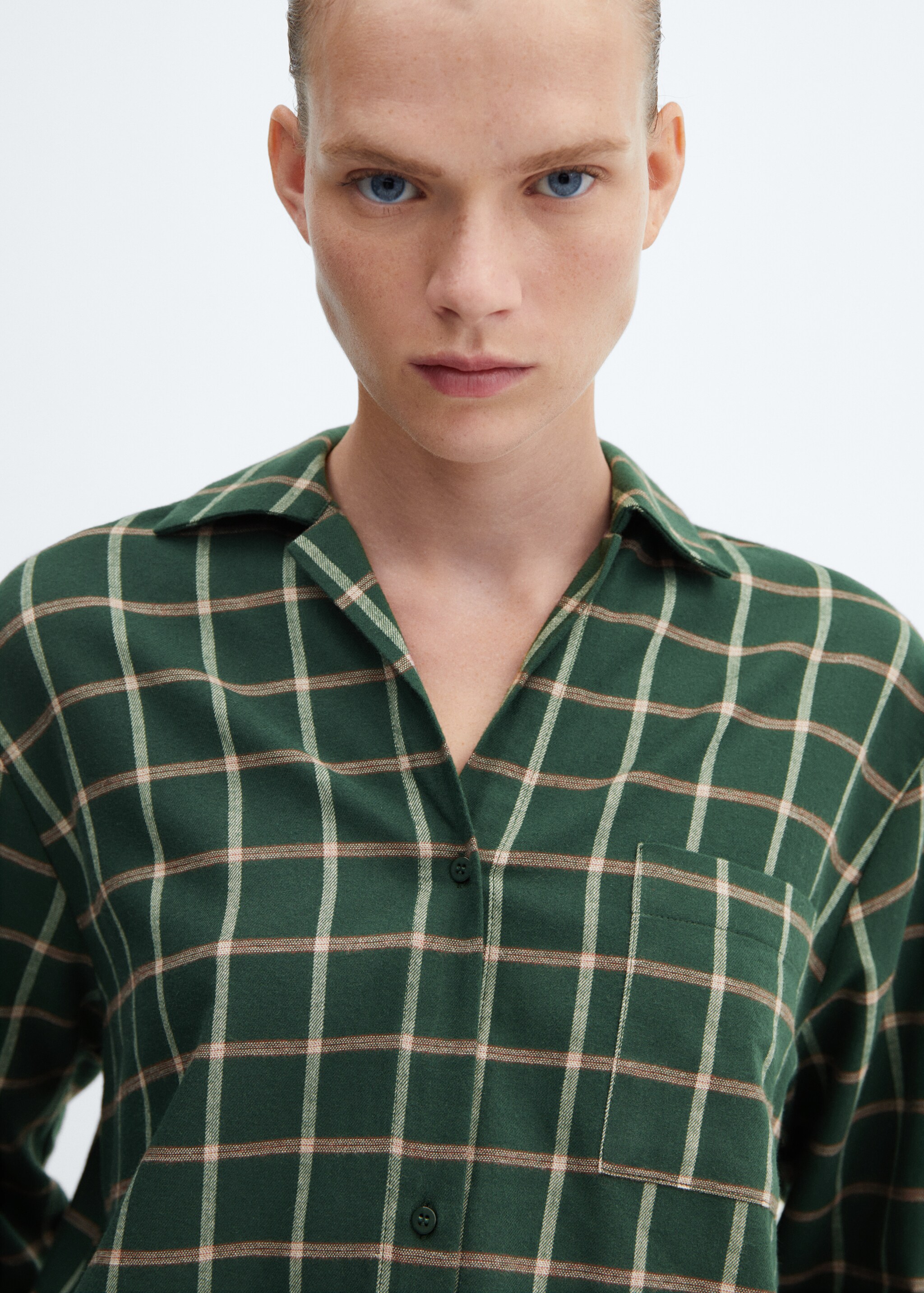 Check flannel pyjama shirt - Details of the article 1