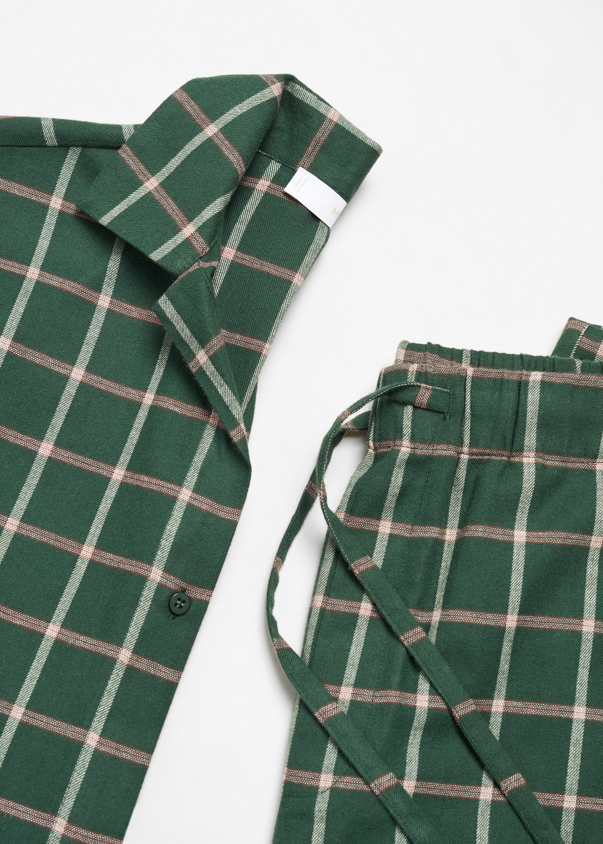 Check flannel pyjama shirt - Details of the article 8