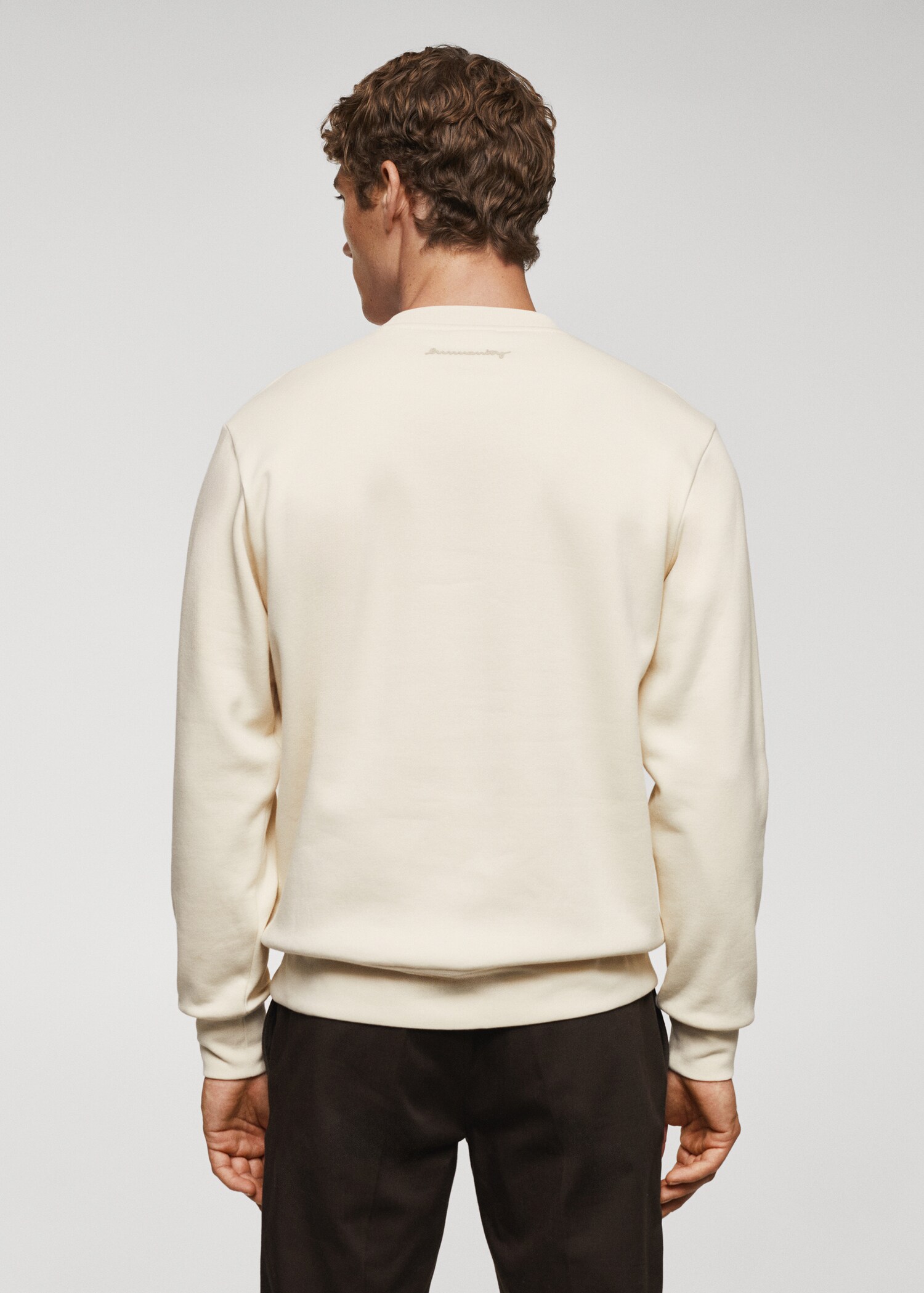 Sudadera algodón detalle bordado - Reverso del artículo