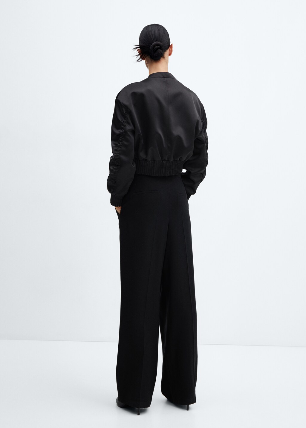 Crop satin bomber jacket | MANGO Kosovo