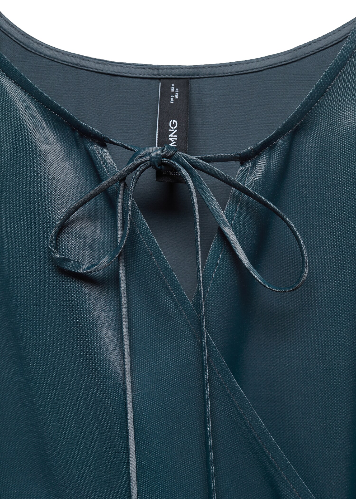 Vestido satinado cruzado - Detalle del artículo 8