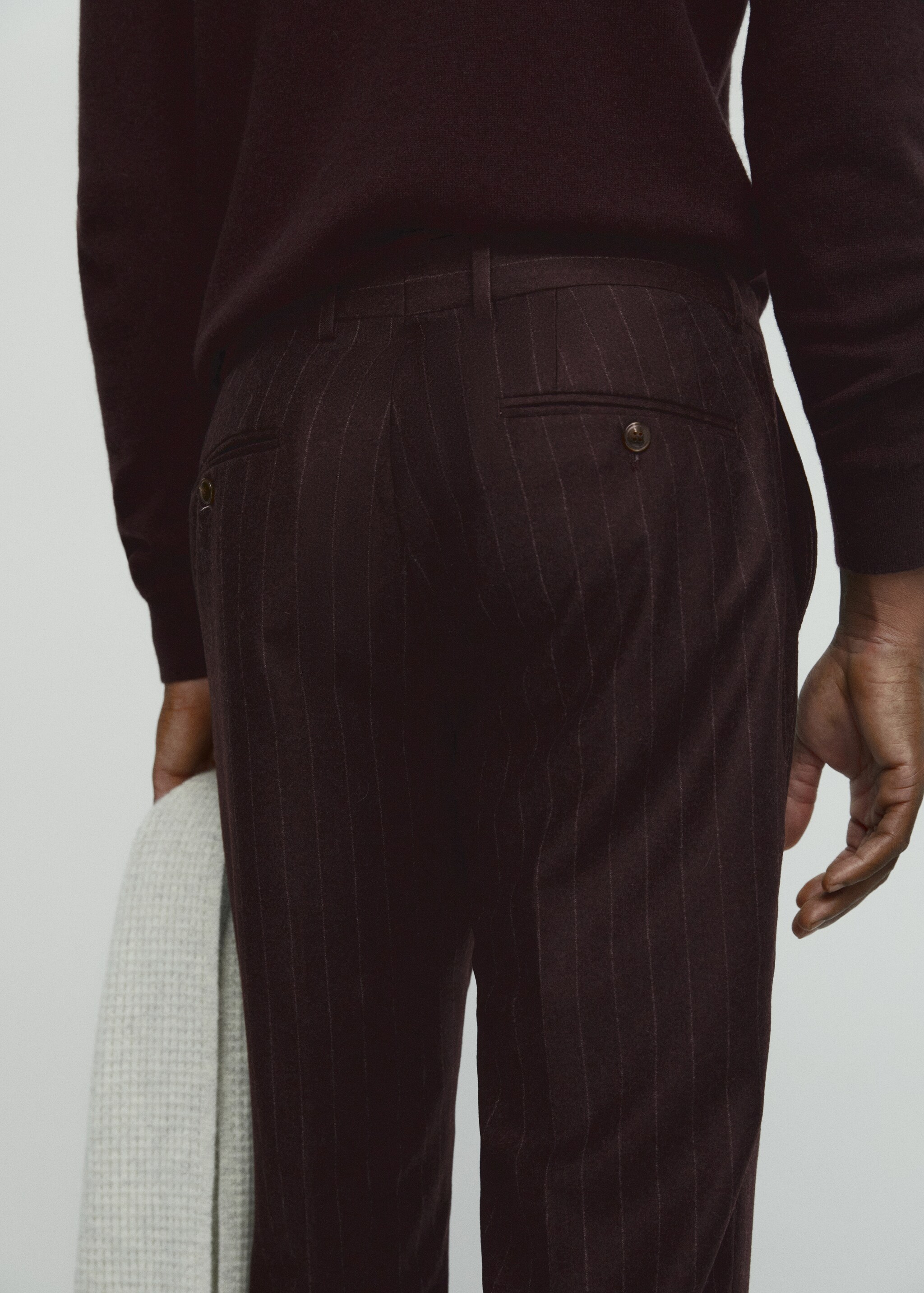 Pantaloni 100% lana vergine gessati - Dettaglio dell'articolo 4