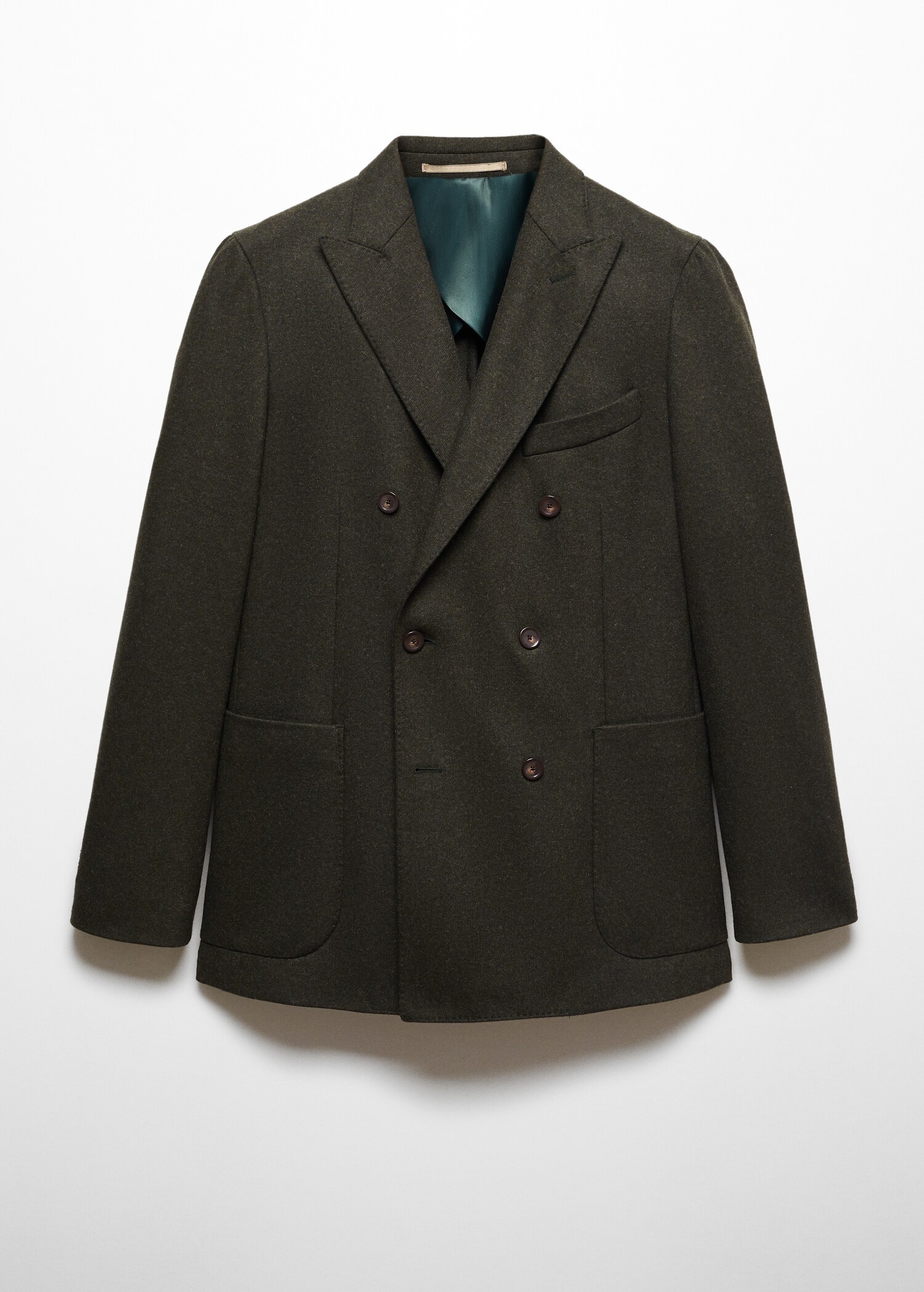 Virgin wool double-breasted blazer - Article without model