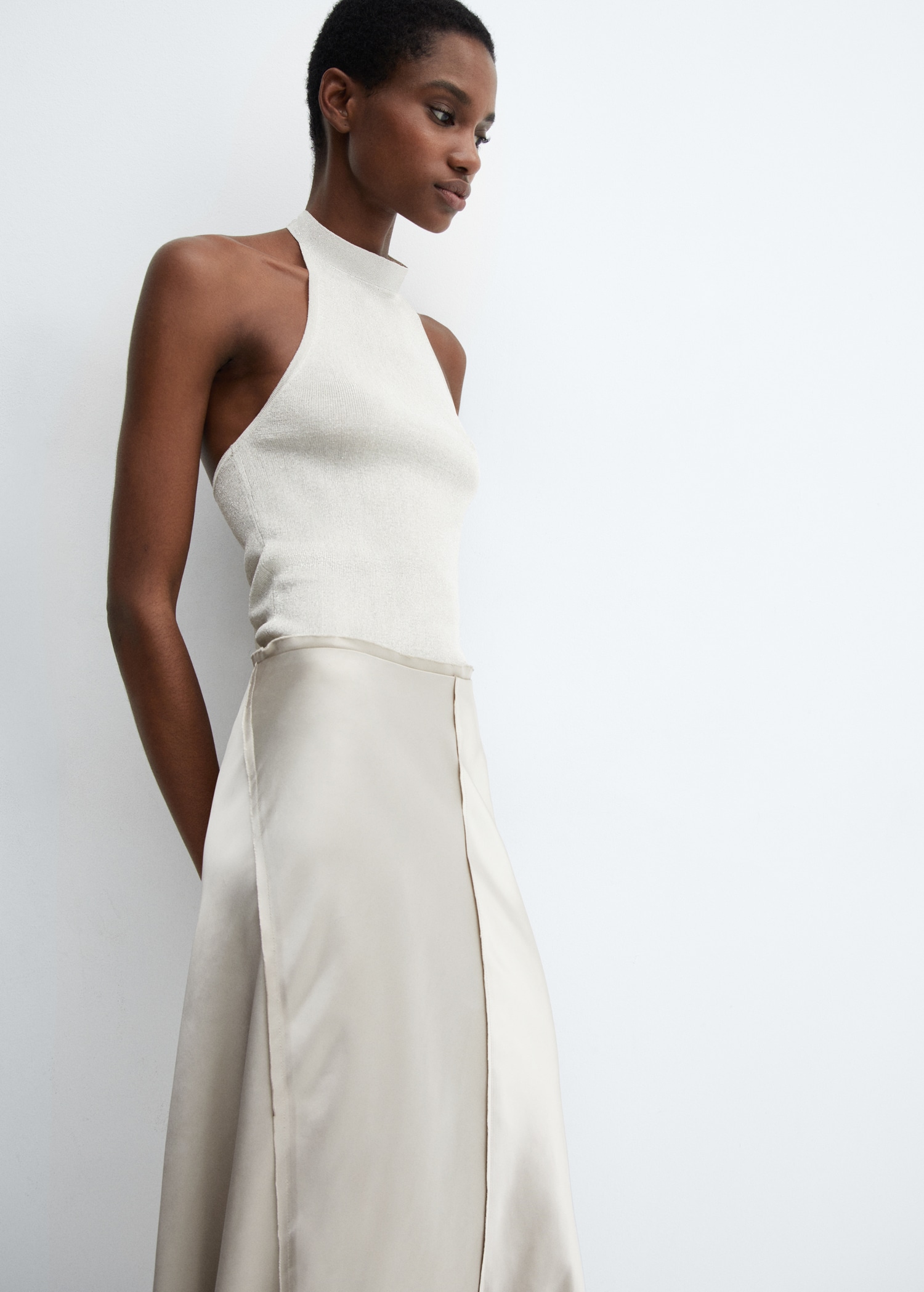 Lurex halter-neck top MANGO Libya - Main Image