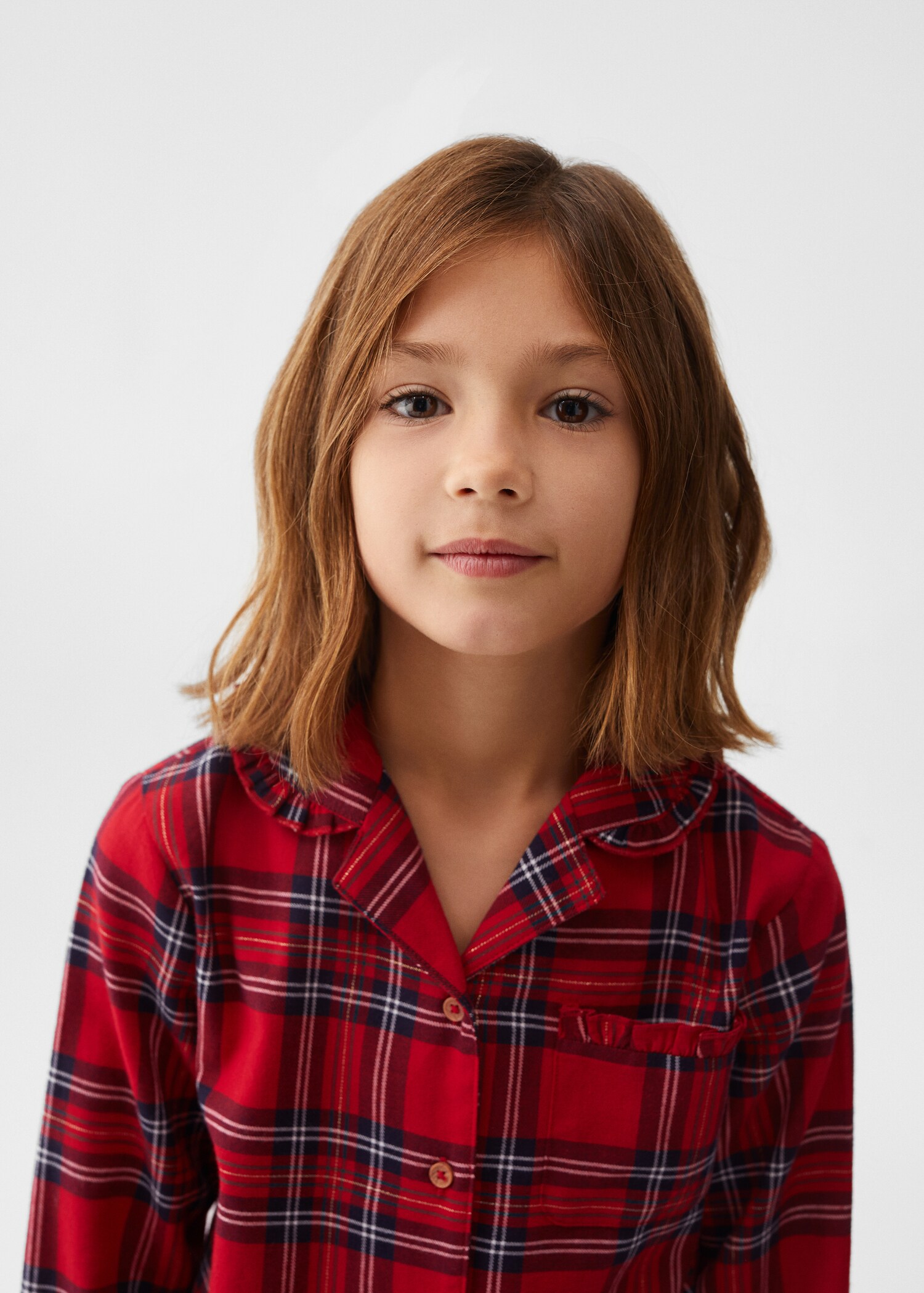 Two-pieces check long pyjamas - Details of the article 1