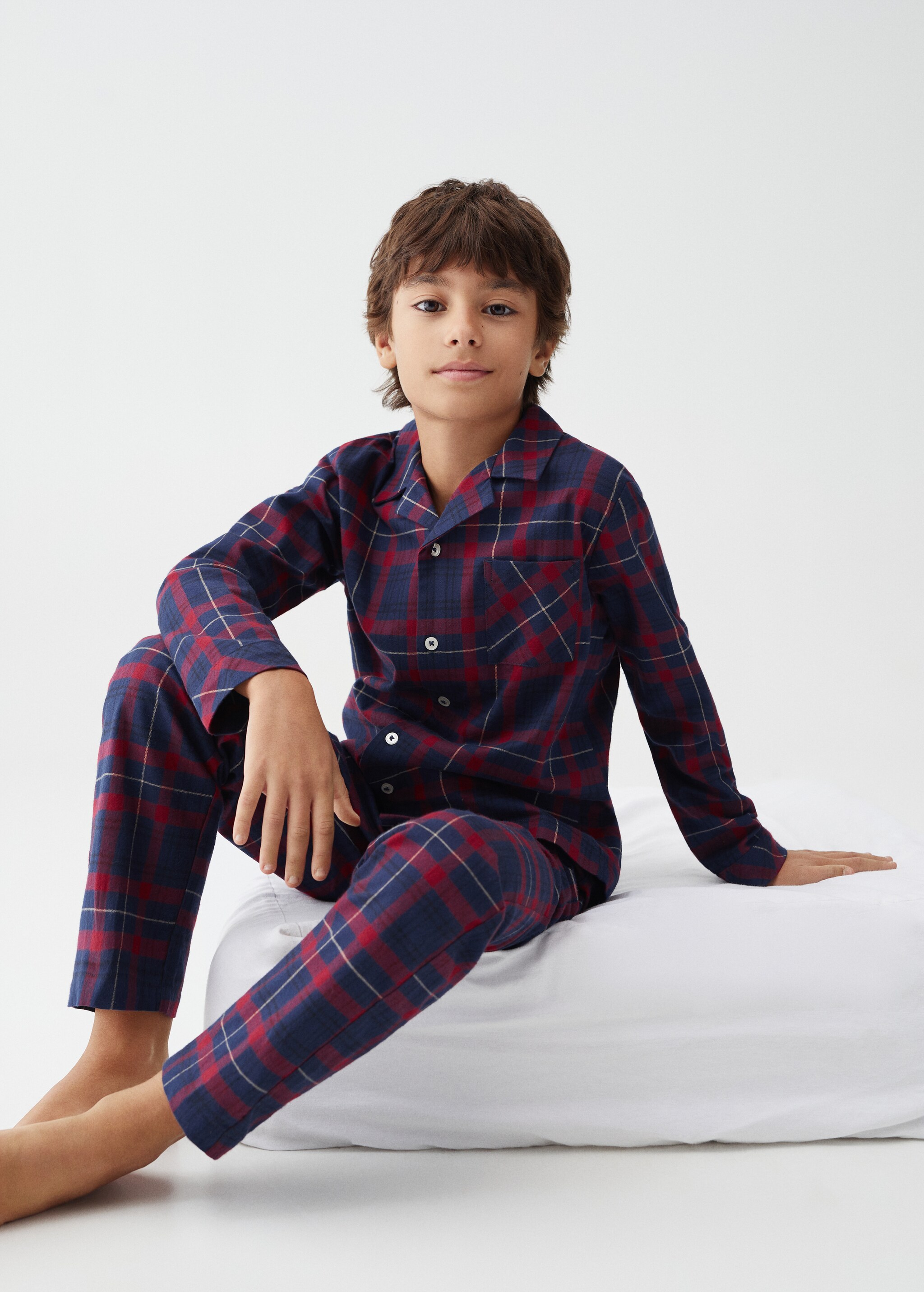 Two-pieces check long pyjamas - Details of the article 2