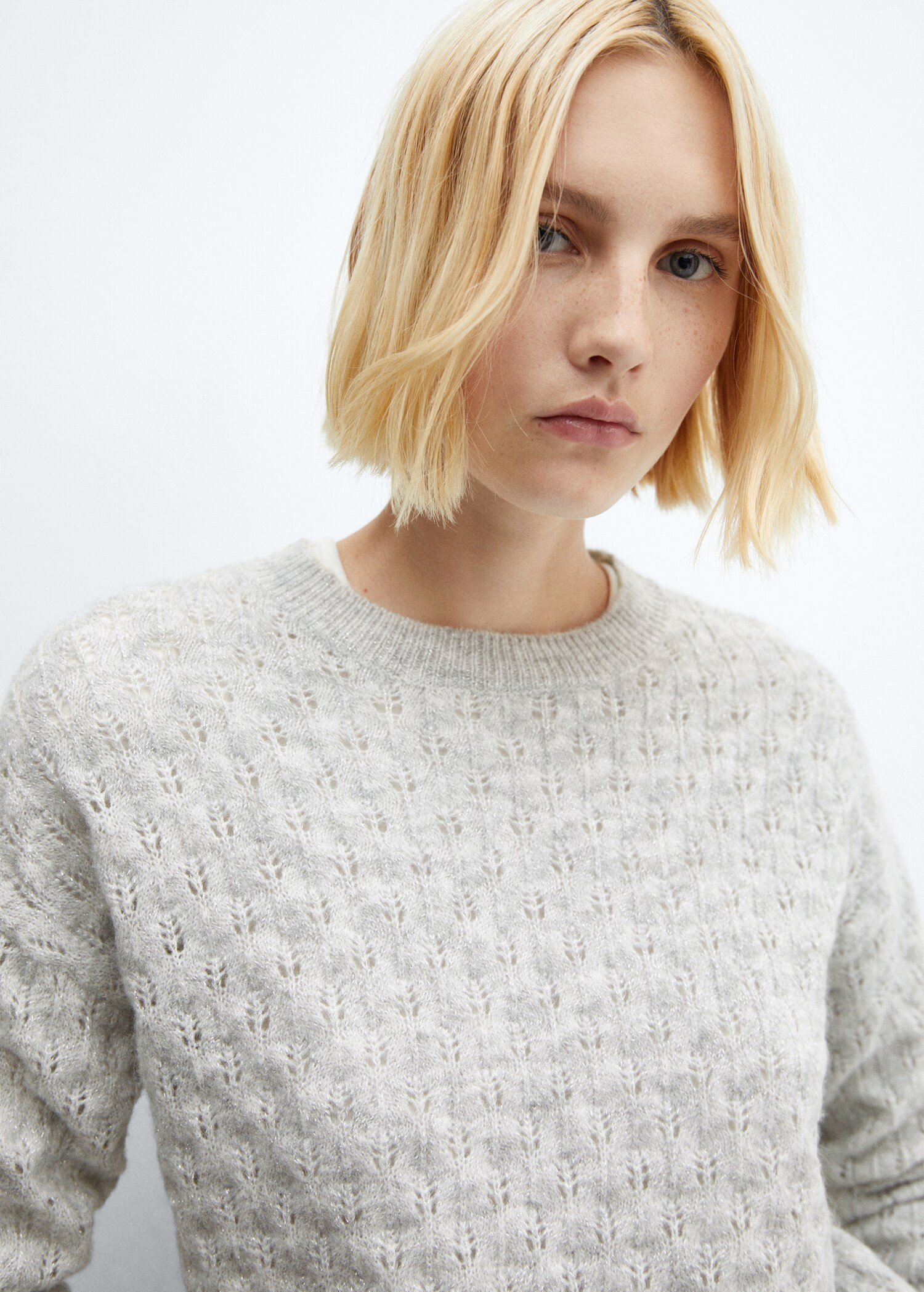 Sweater with lurex details - Details of the article 1