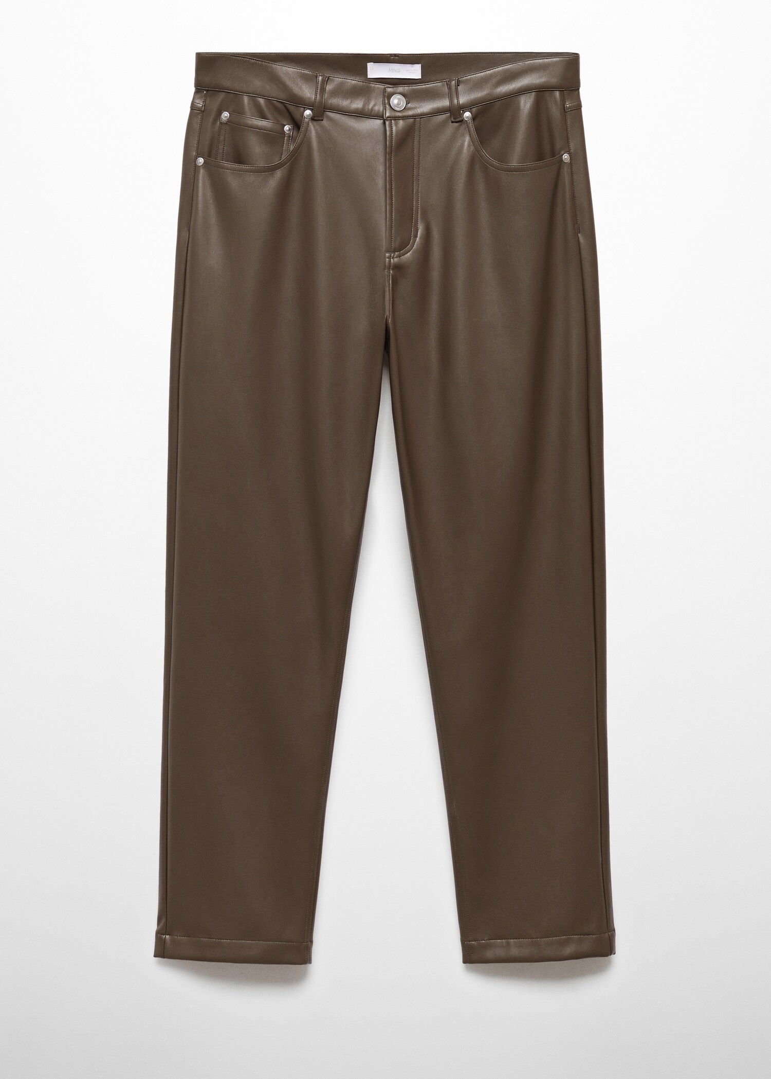 Leather effect slim fit pants - Article without model