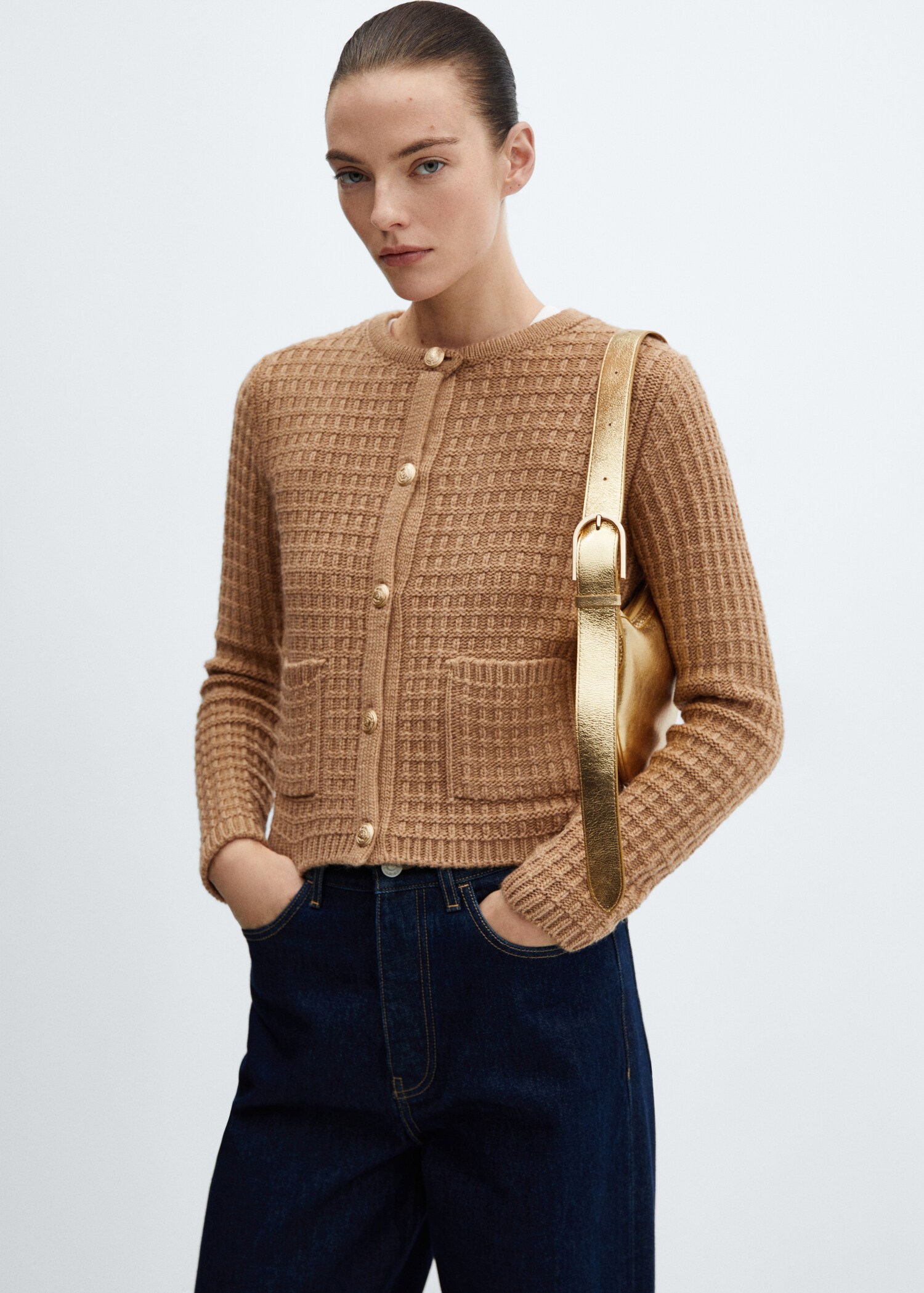 Button knit cardigan - Medium plane