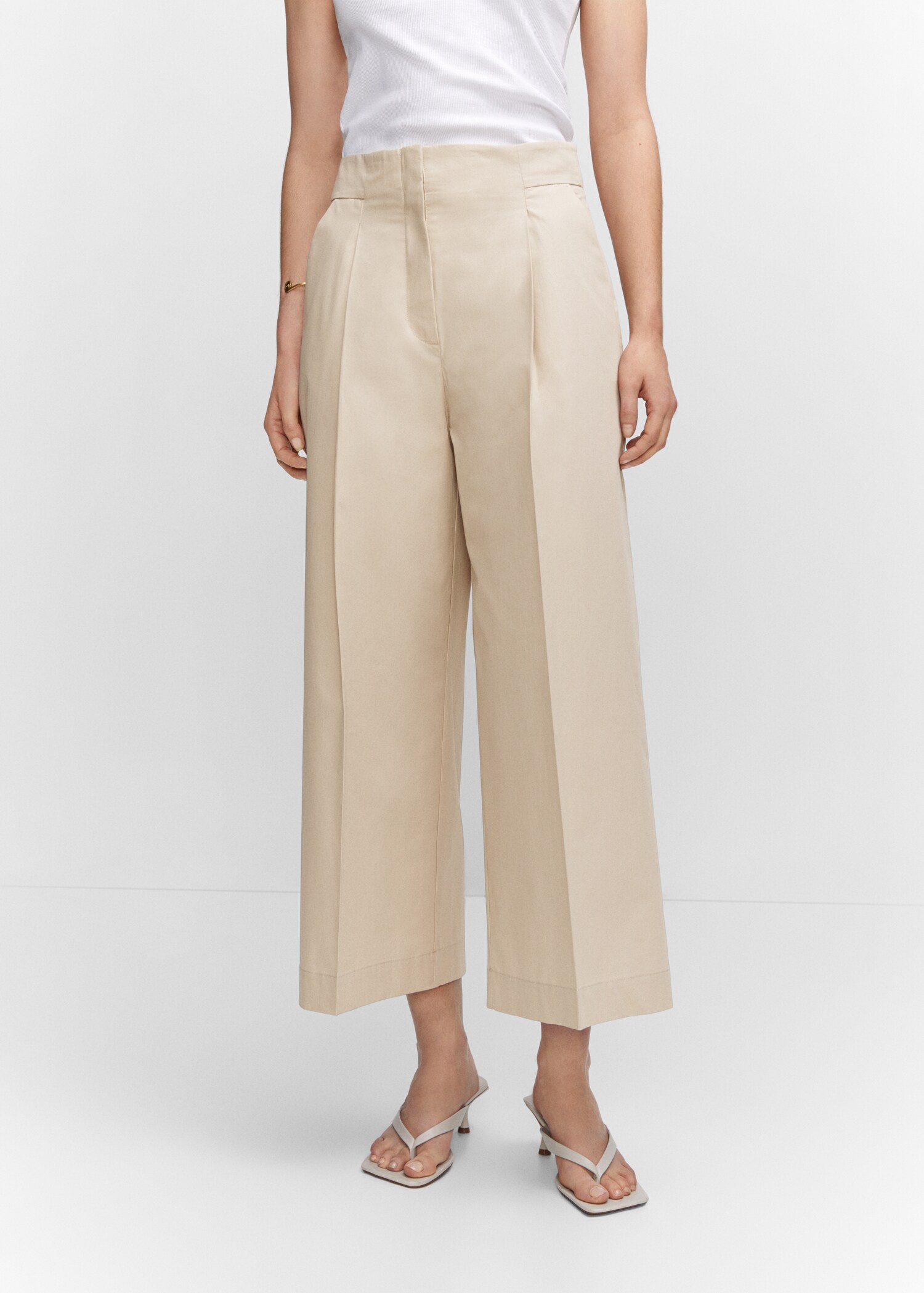 Pantalón culotte algodón - Plano medio