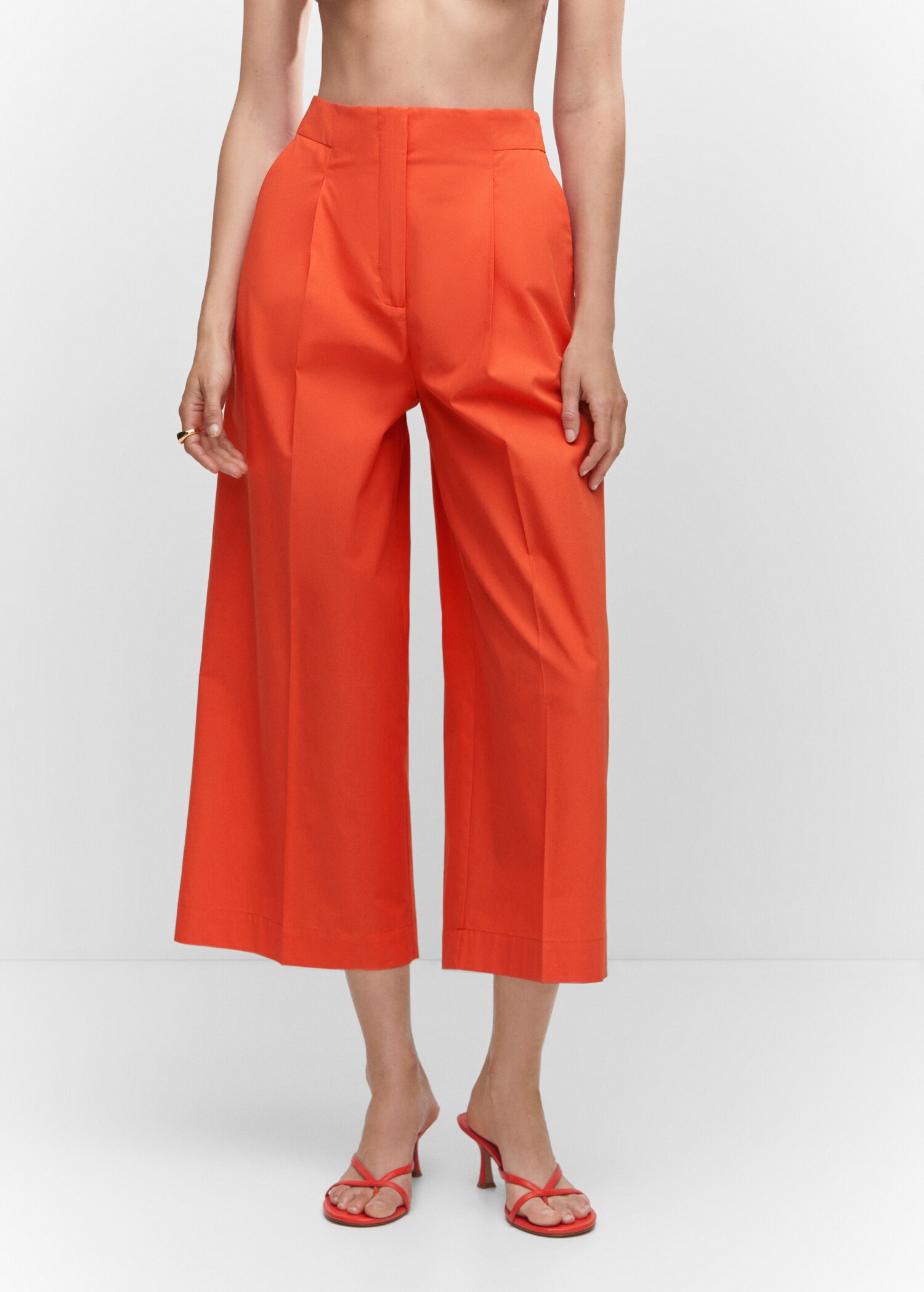 Pantalón culotte algodón - Plano medio