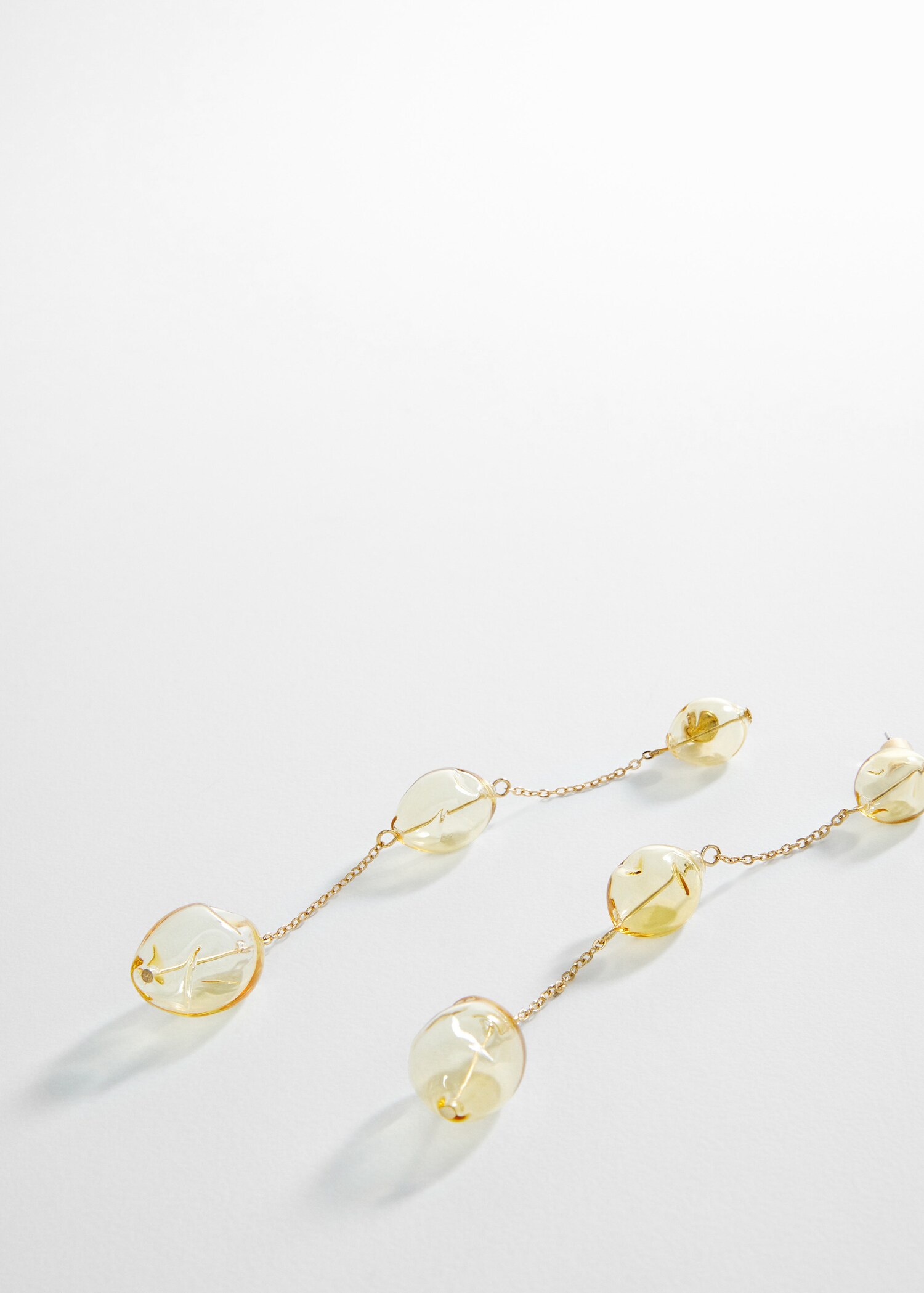 Crystal thread earrings - Medium plane