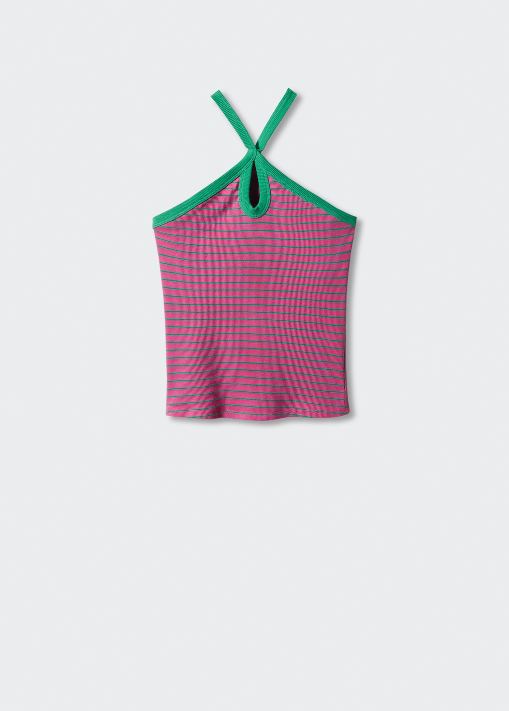 KUME クメ　STRIPED KNITTED HALTER TOP Halter-neck knitted top - Women | MANGO Niger