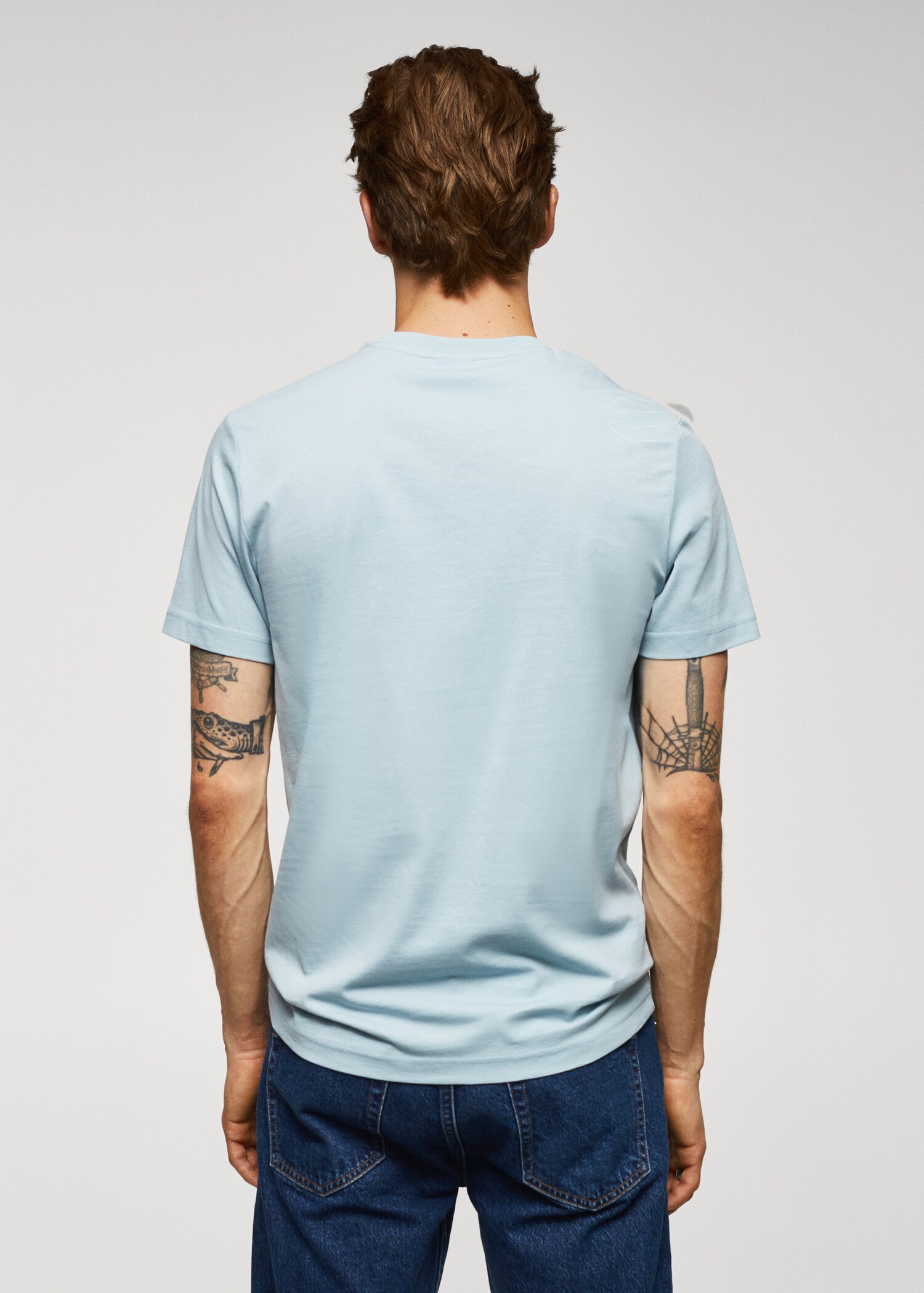 Camiseta algodón estampado logo - Reverso del artículo