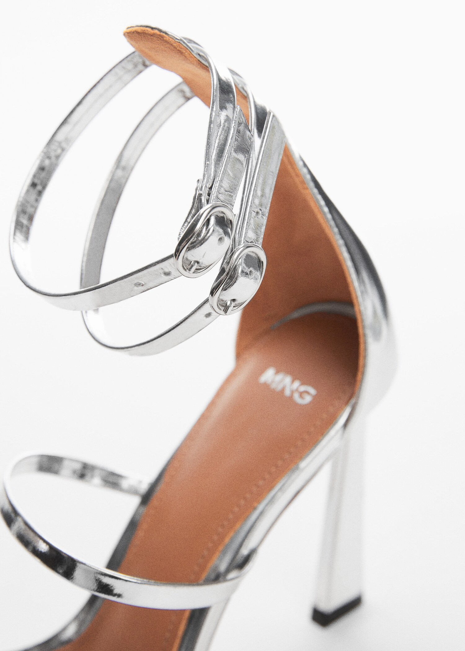 Leather ankle-cuff sandals - Details of the article 1