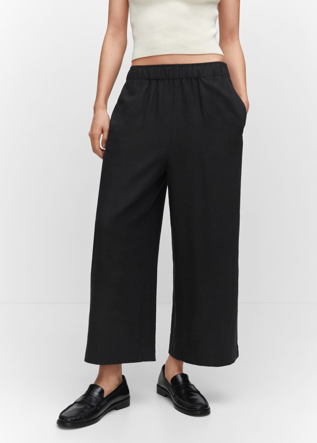 Jupe culotte lin