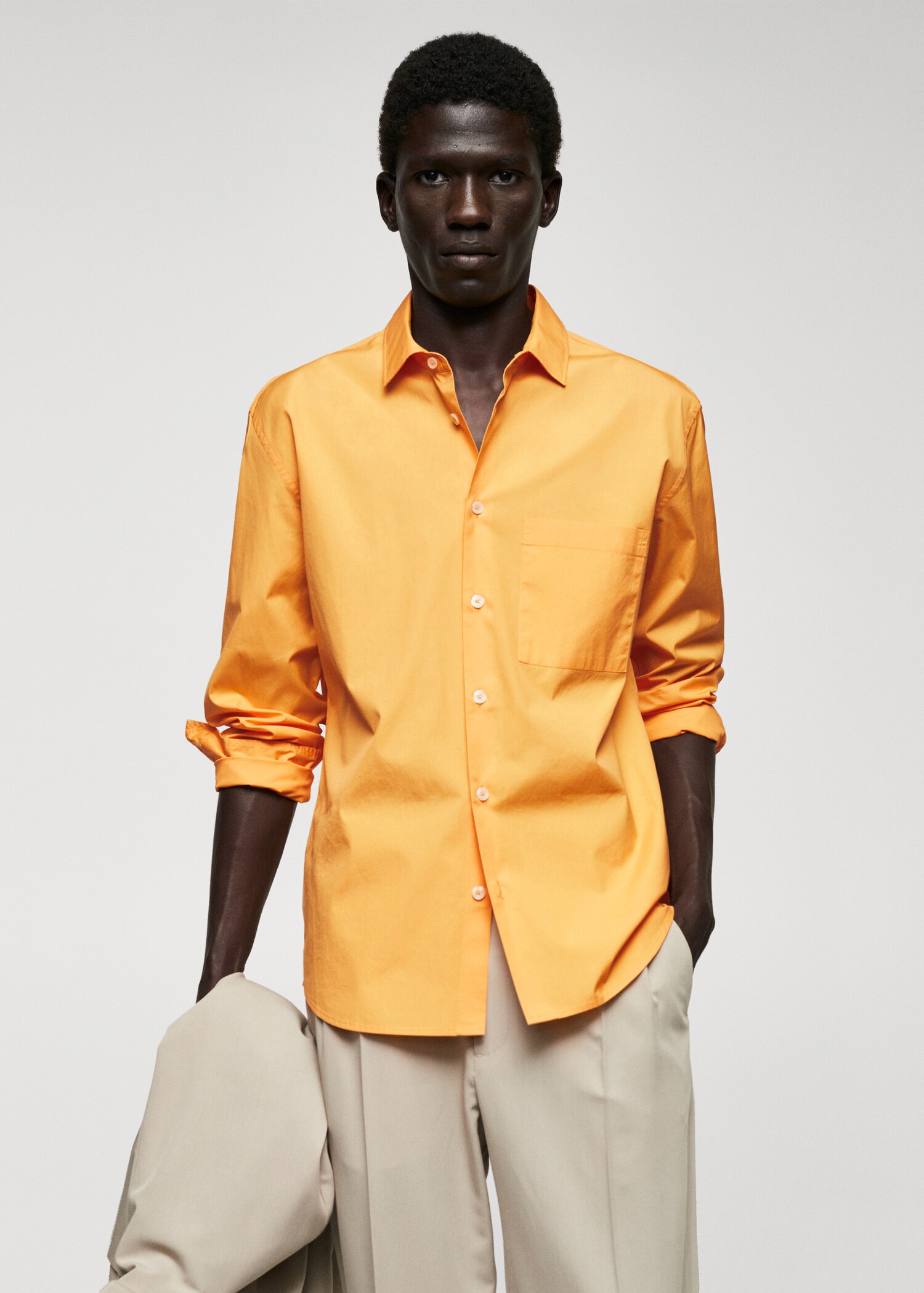 Camicia 100% cotone tasca - Piano medio