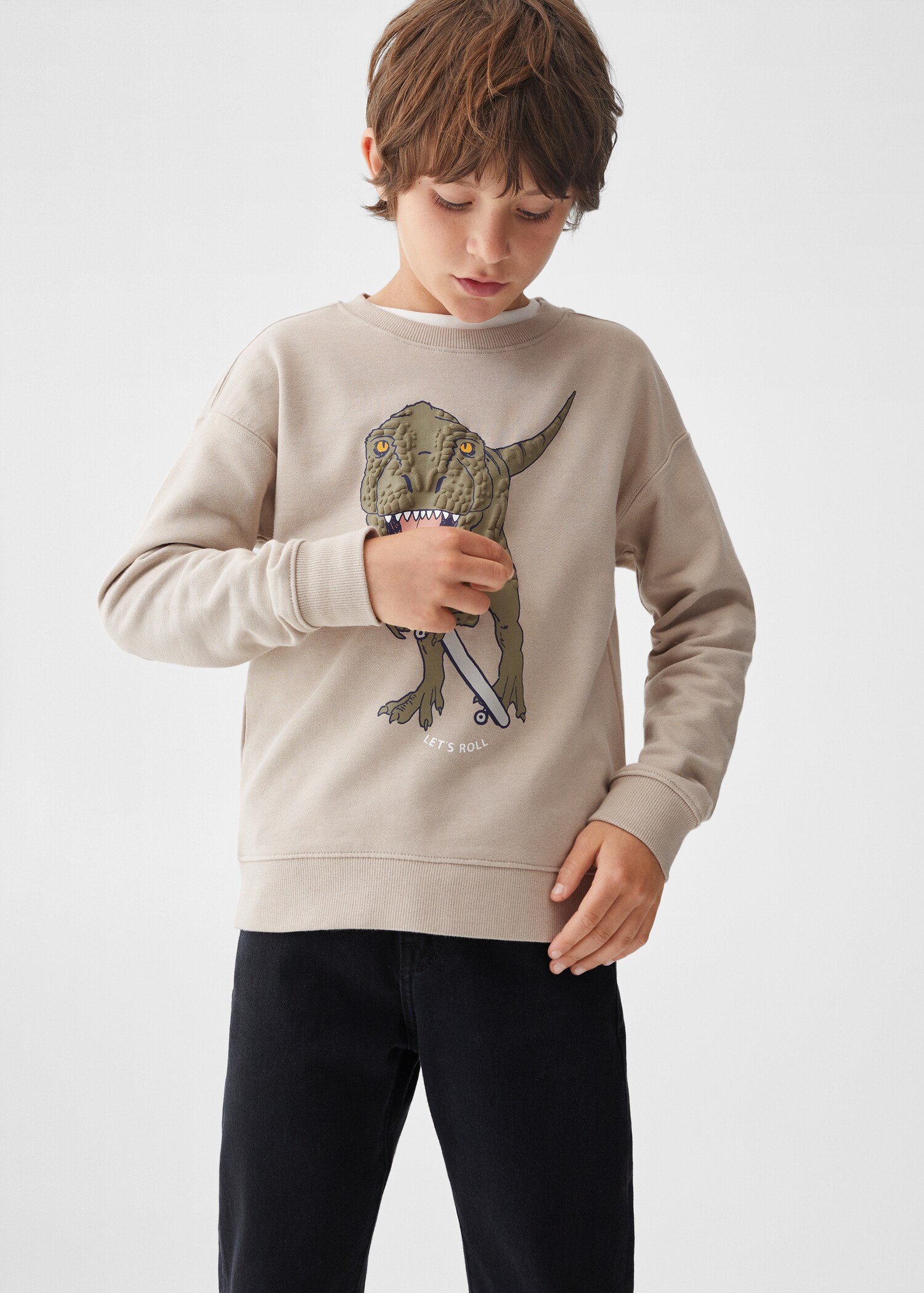 Sudadera algodón dibujo - Plano medio