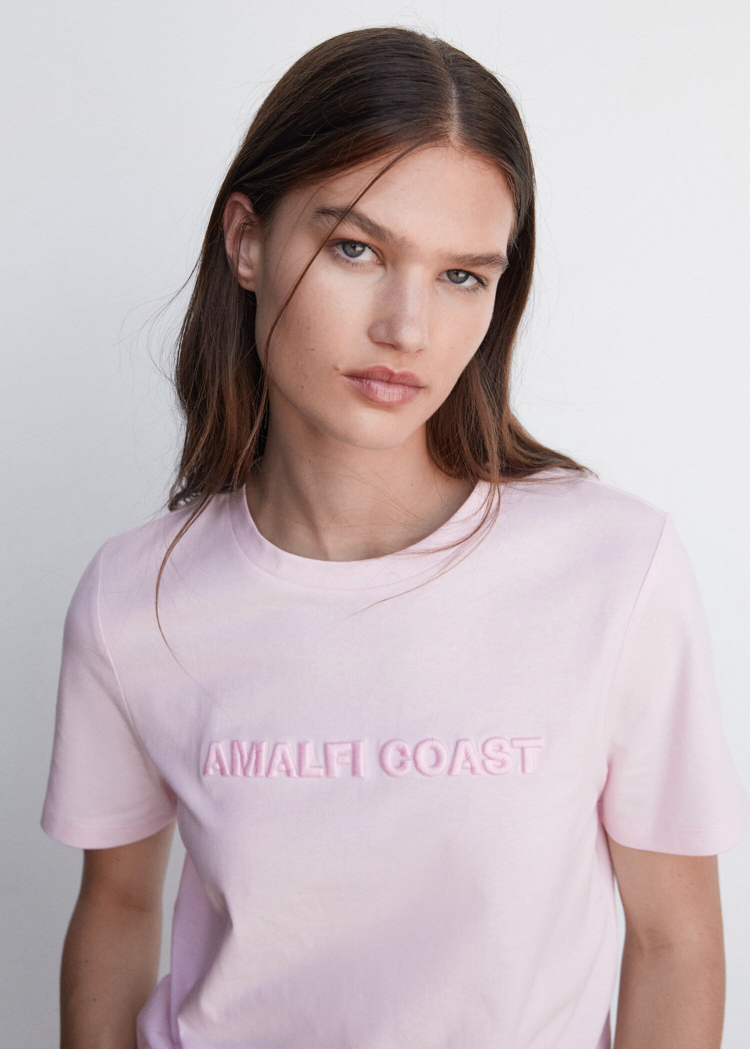 Embroidered message T-shirt - Details of the article 1