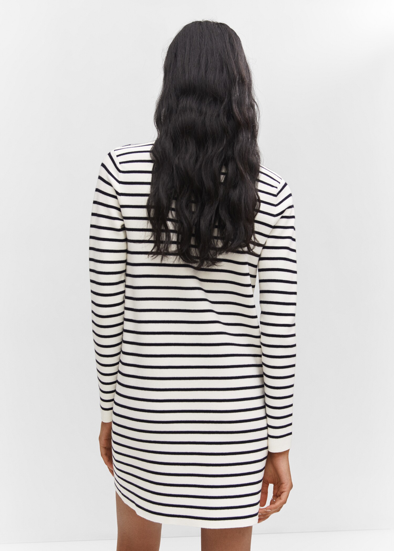 Vestido punto rayas - Reverso del artículo