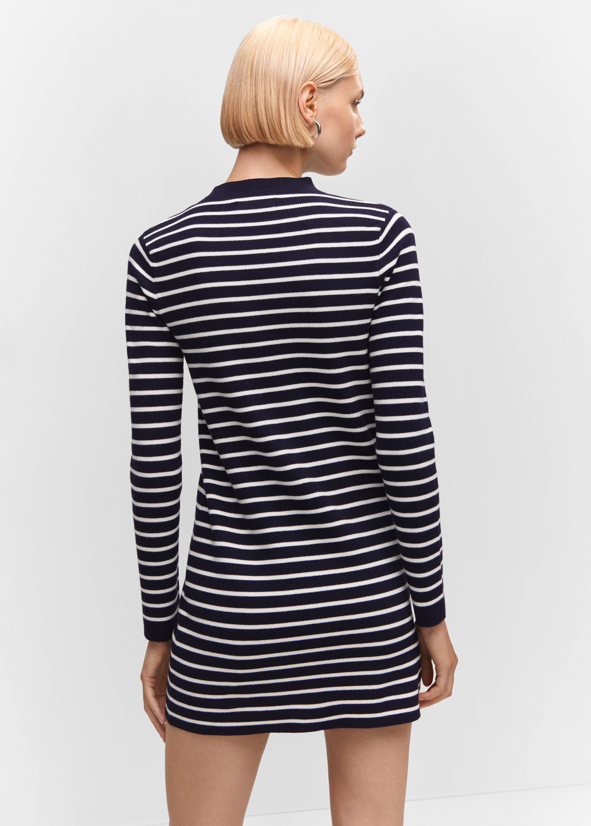 Striped jersey dress - Reverse of the article