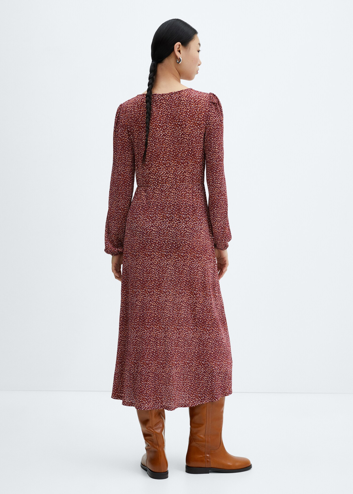 Vestido textura estampado - Reverso del artículo