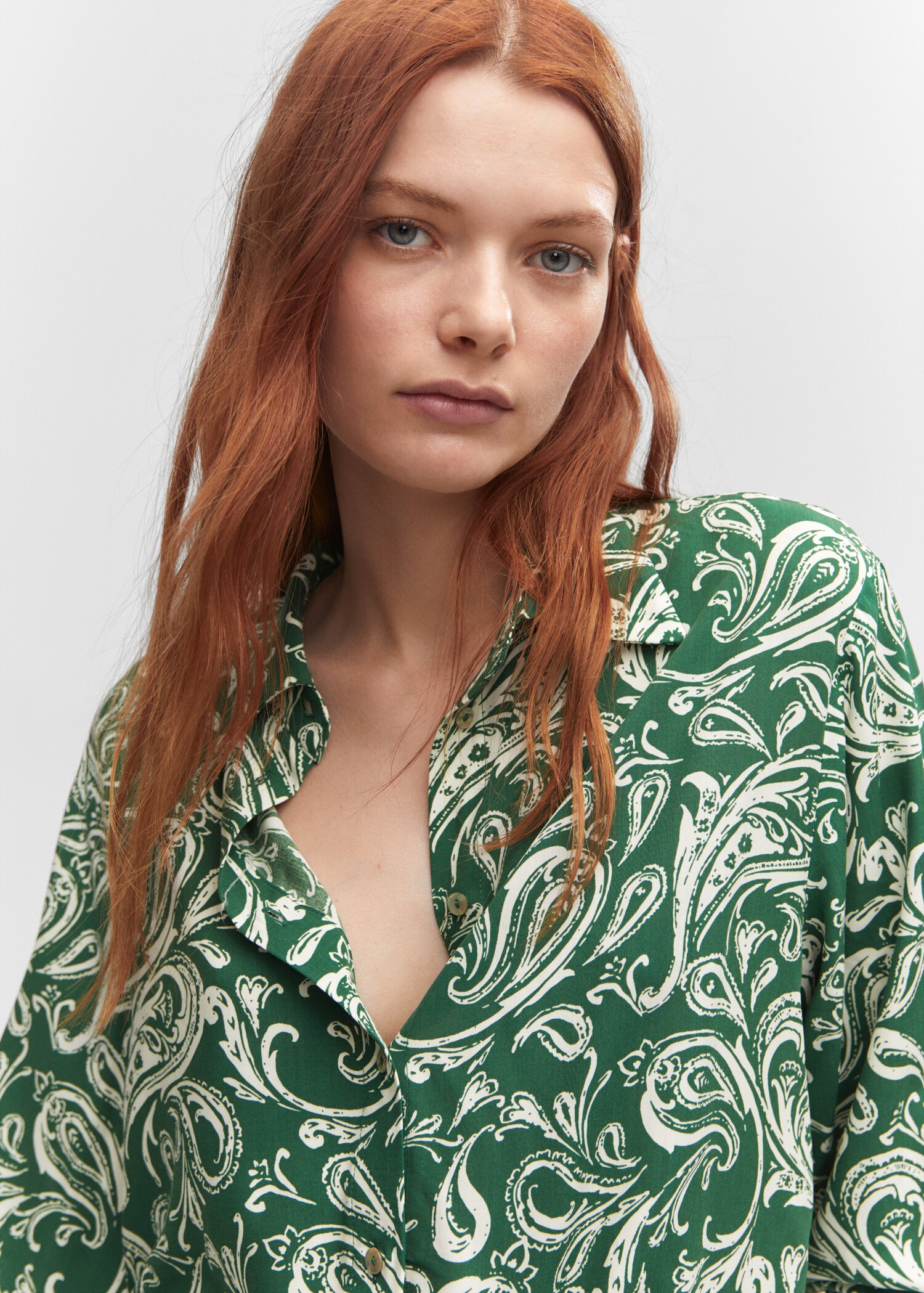 Printed flowy shirt - Details of the article 1