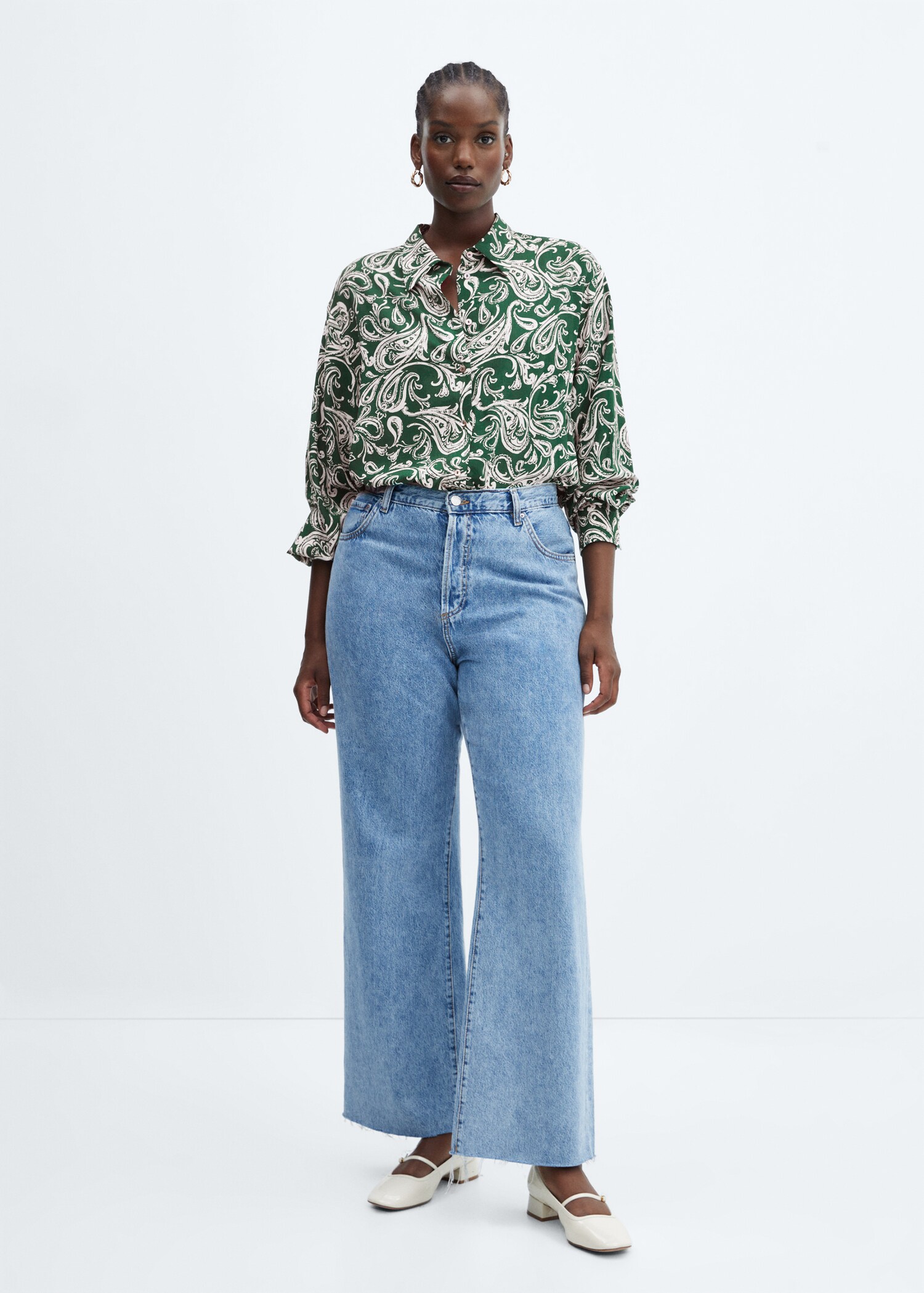 Printed flowy shirt - Details of the article 3