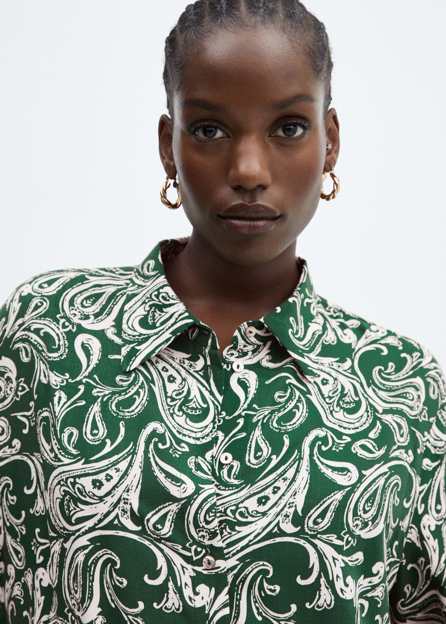 Printed flowy shirt - Details of the article 4