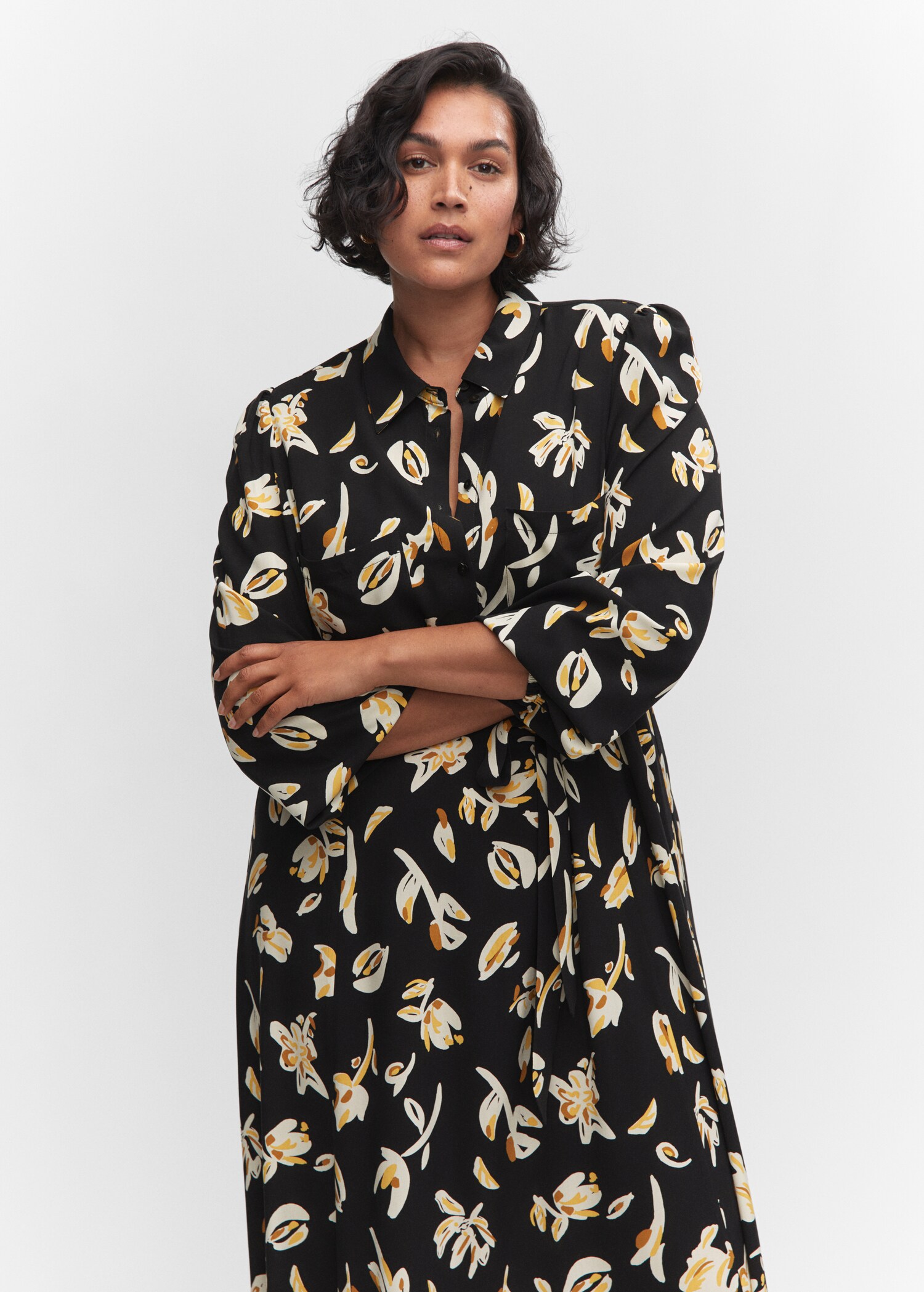 Printed shirt dress - Details of the article 5