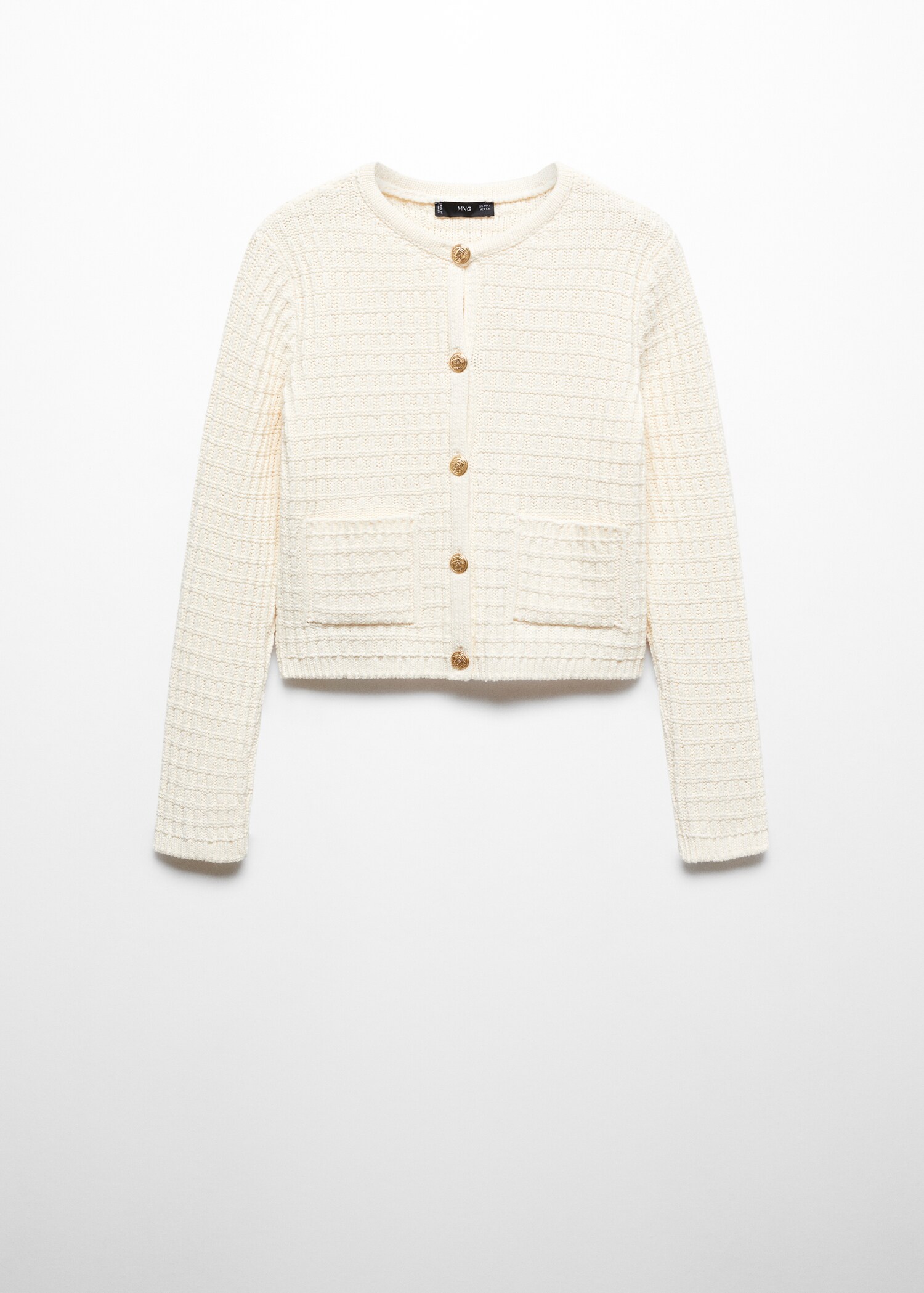 Strukturstrikket cardigan - Artikkel uten modell