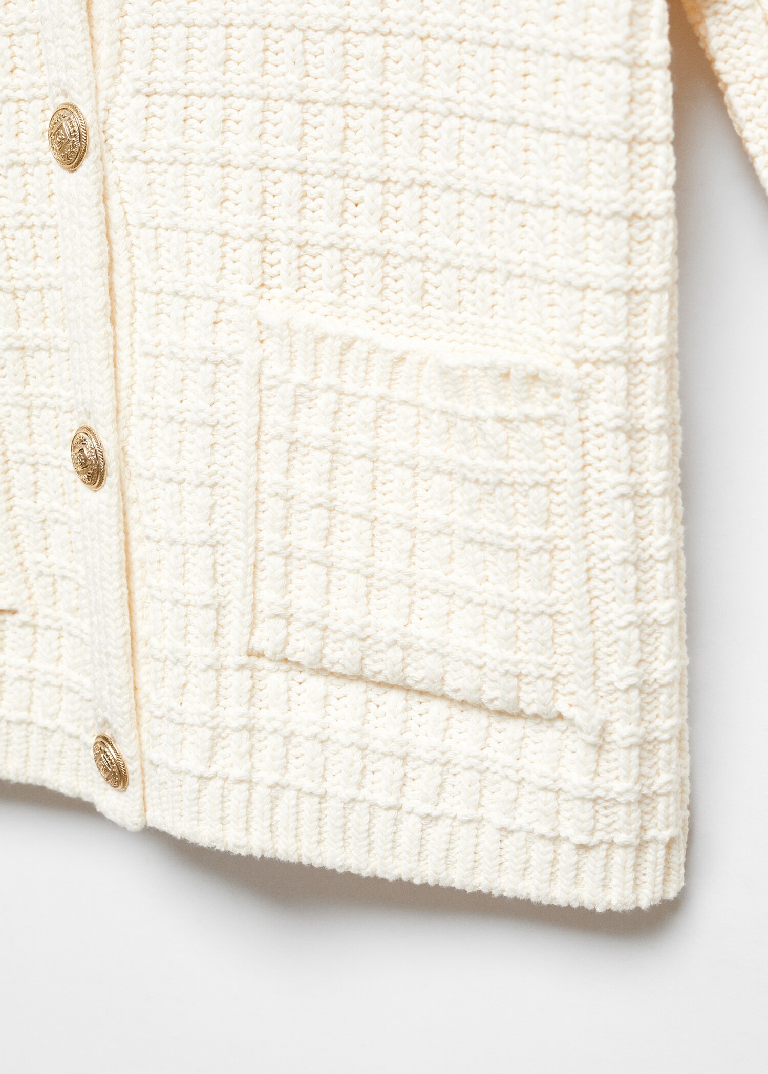 Strukturstrikket cardigan - Artikkeldetalj 8